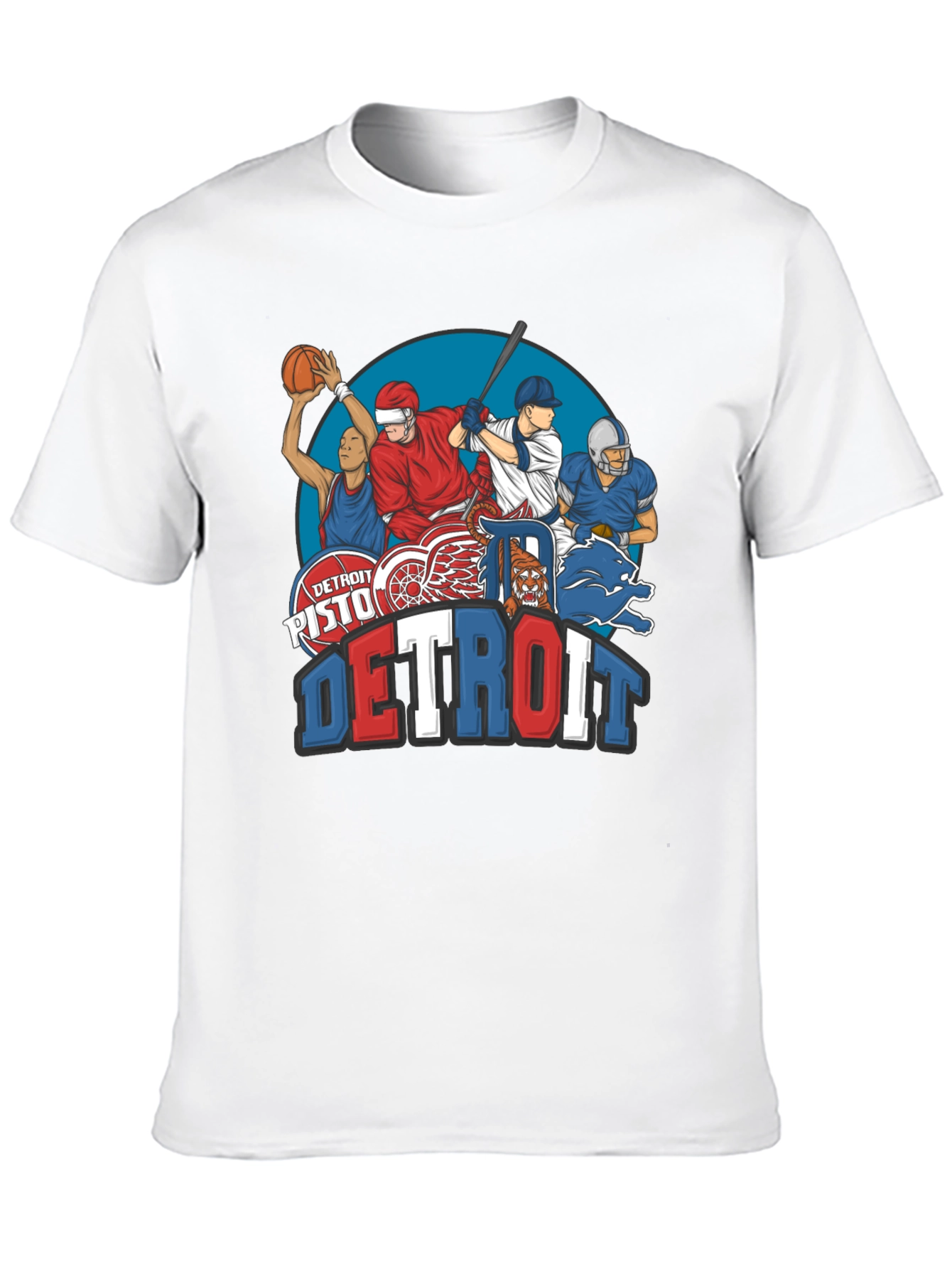 Detroit Sports Teams Graphic T-Shirt