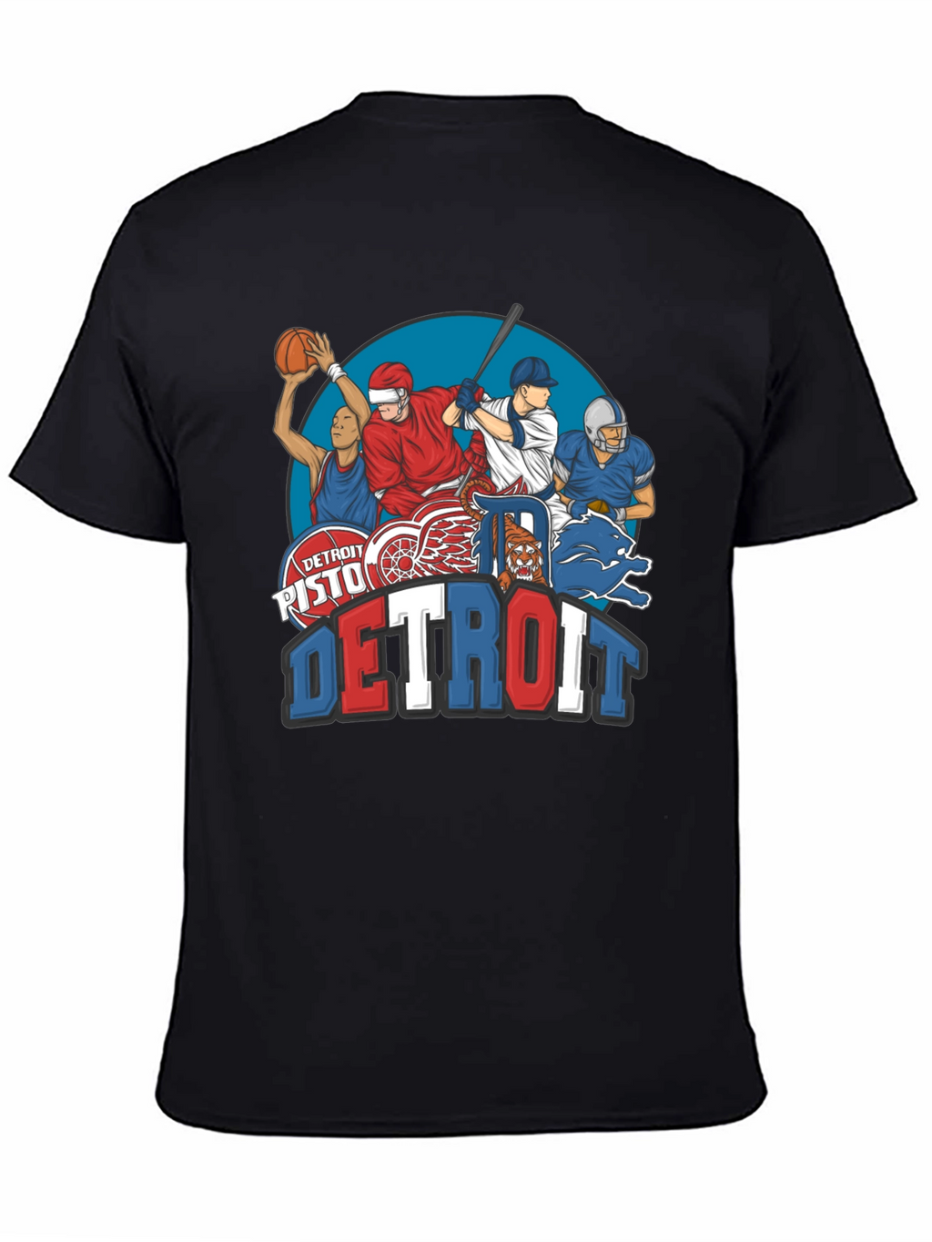 Detroit Sports Teams Graphic T-Shirt