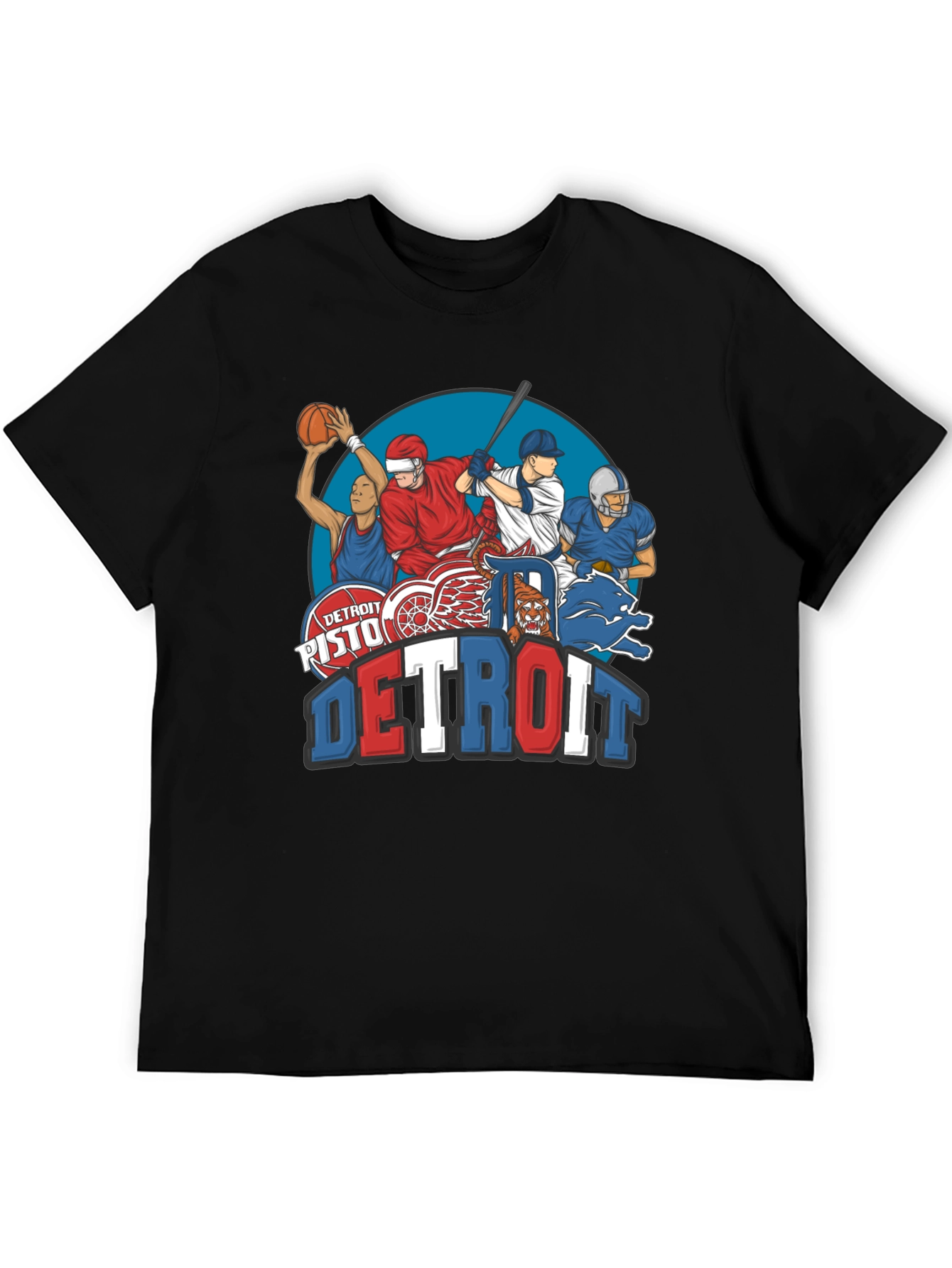 Detroit Sports Teams Graphic T-Shirt