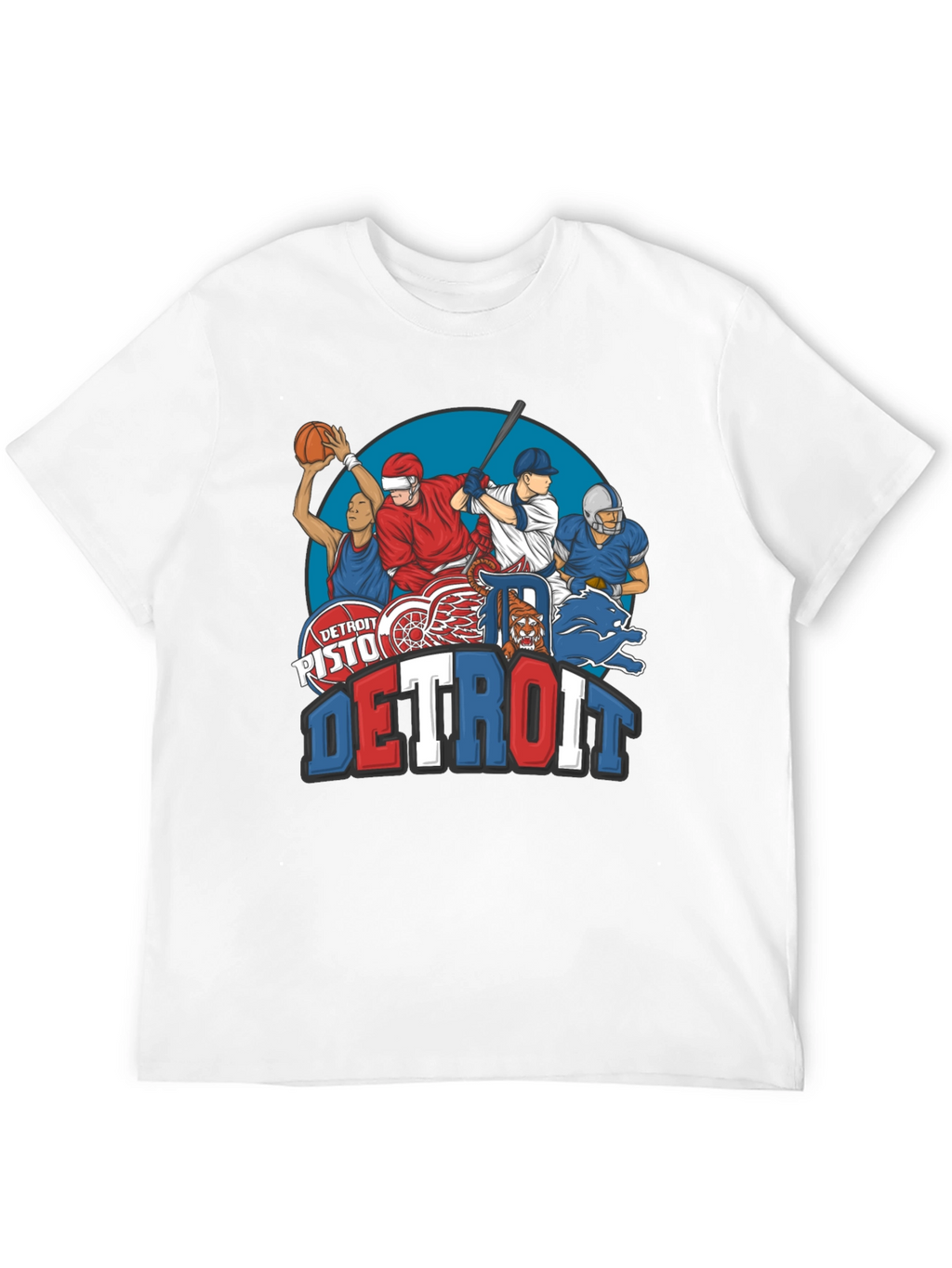 Detroit Sports Teams Graphic T-Shirt