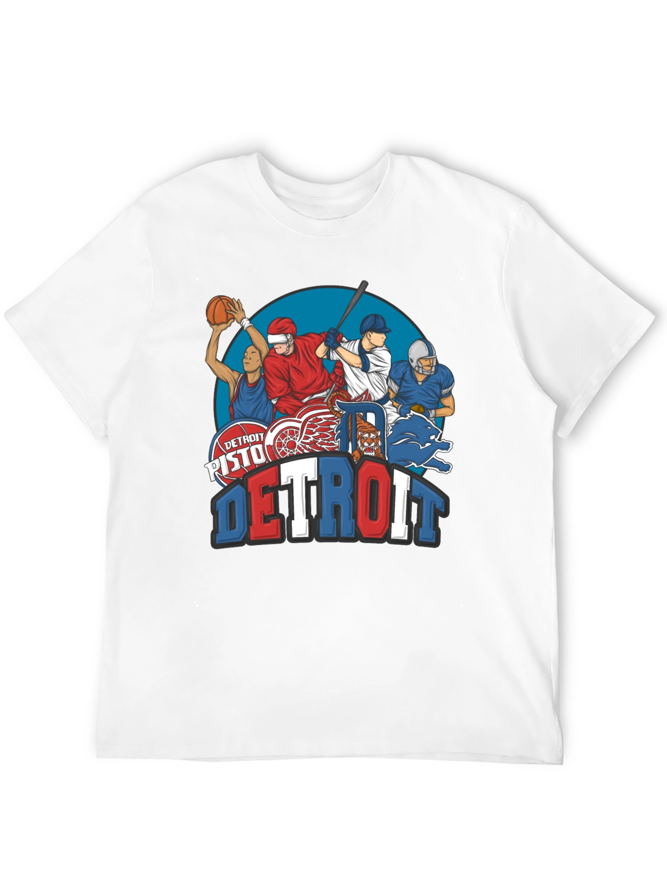 Detroit Sports Teams Graphic T-Shirt