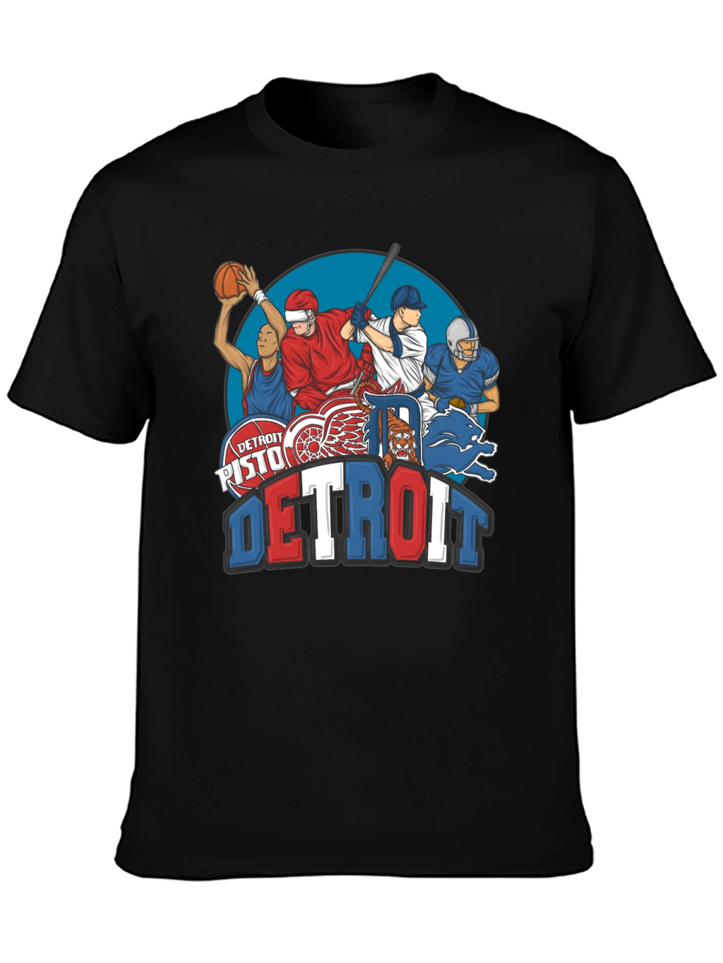 Detroit Sports Teams Graphic T-Shirt