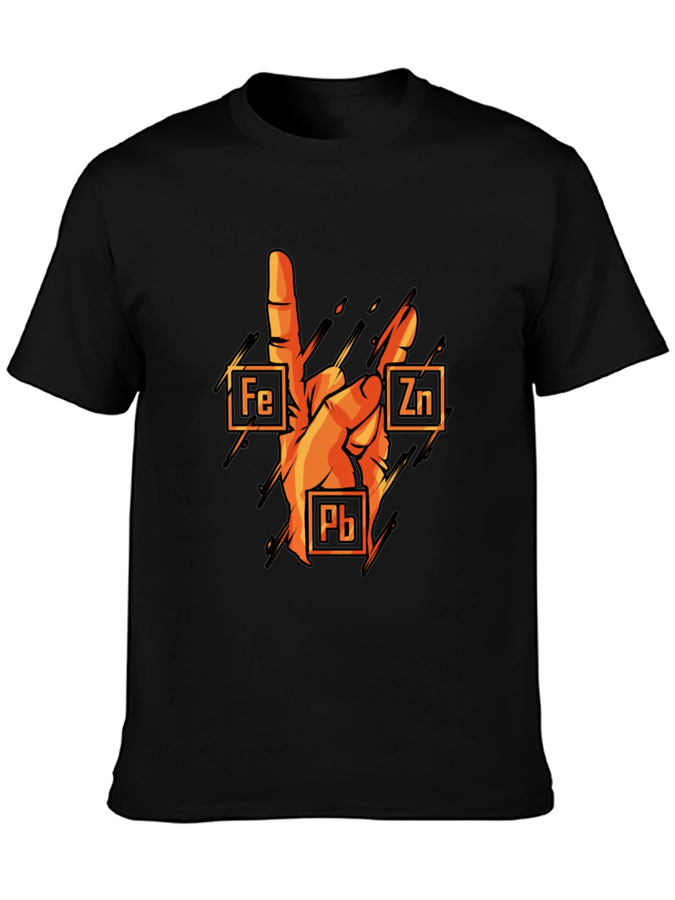 Rock On Chemistry T-Shirt: Iron Zinc Lead