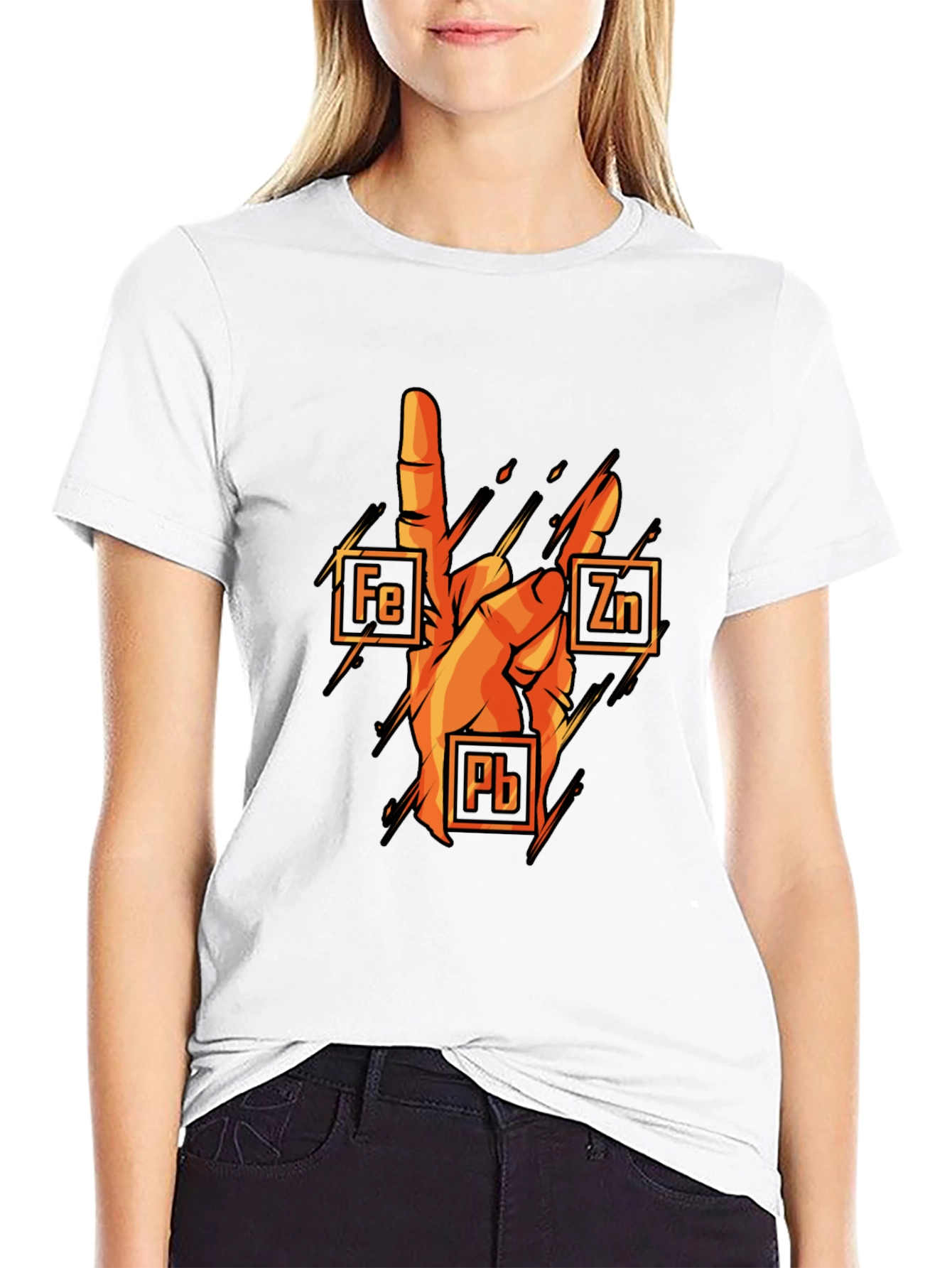 Rock On Chemistry T-Shirt: Iron Zinc Lead