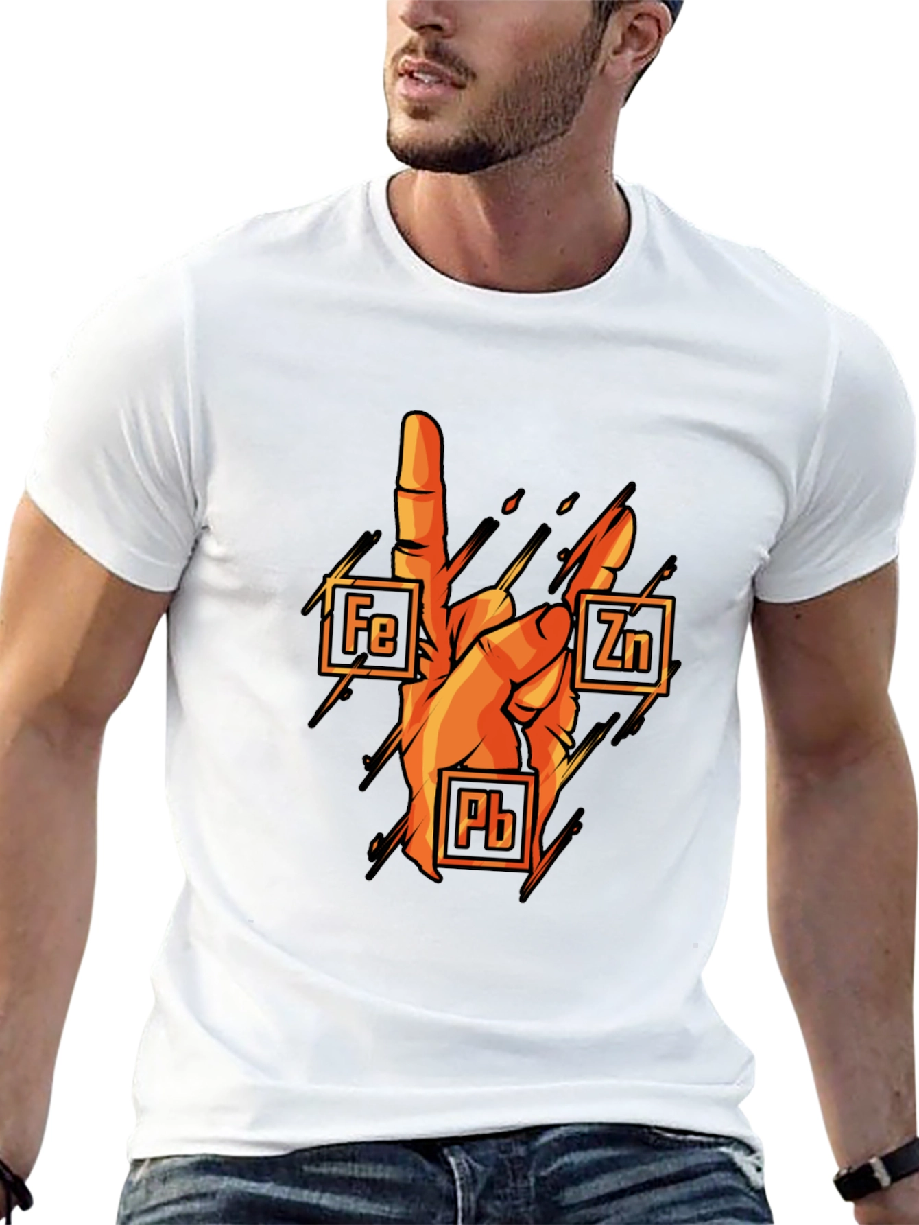 Rock On Chemistry T-Shirt: Iron Zinc Lead