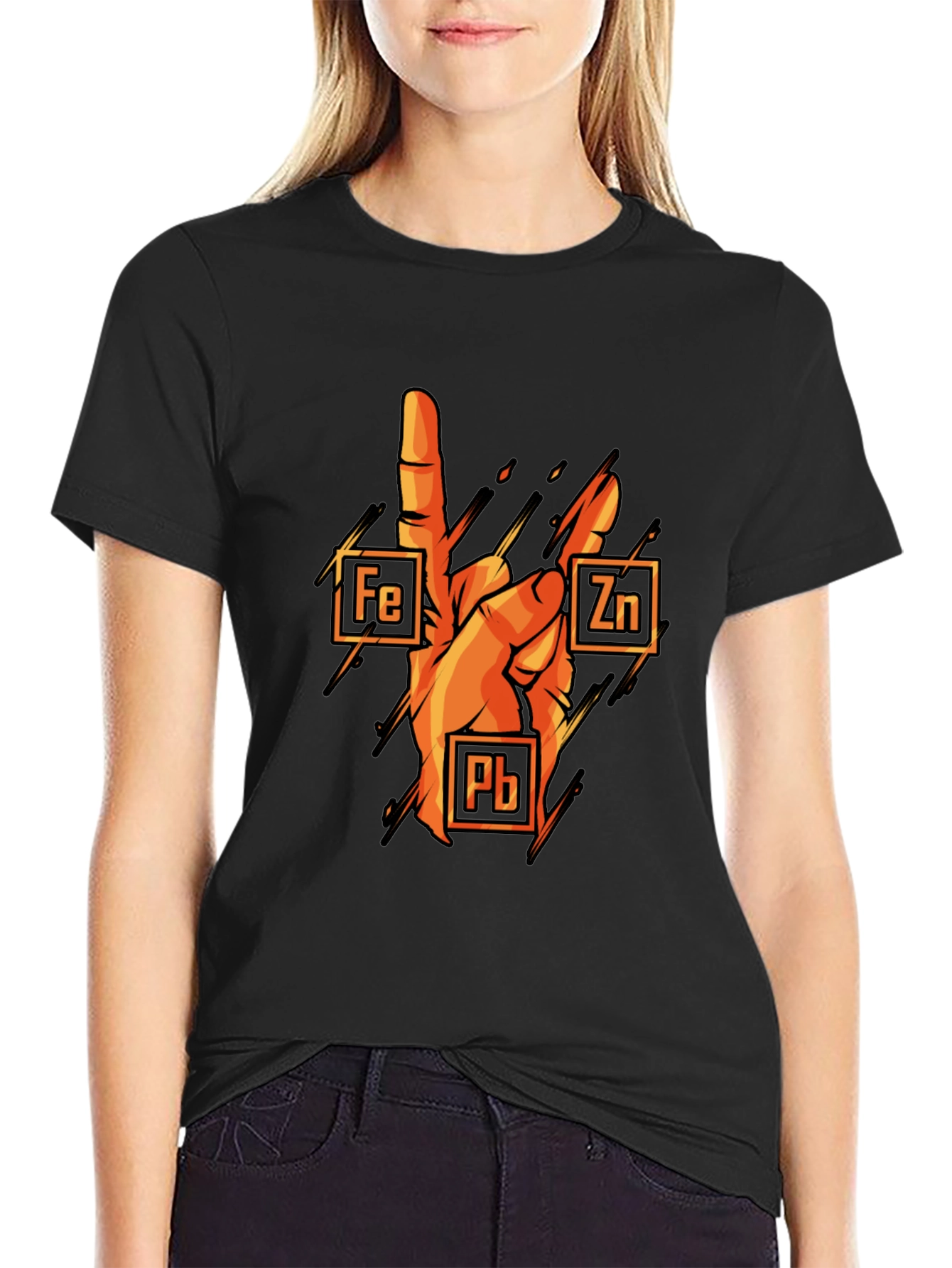 Rock On Chemistry T-Shirt: Iron Zinc Lead