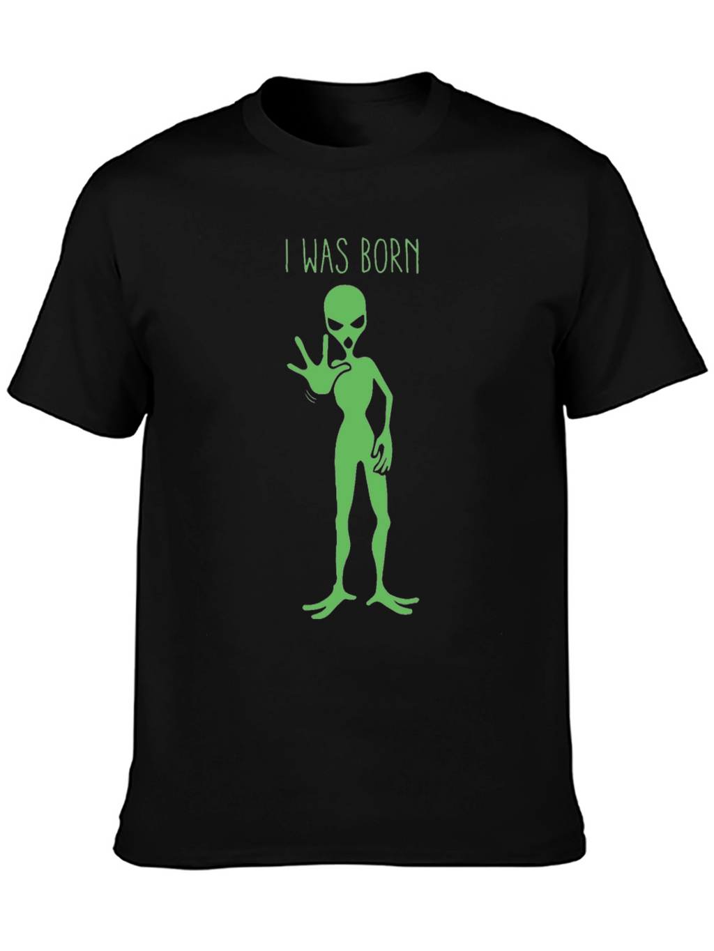 I Was Born Alien Graphic Tee - Black
