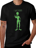I Was Born Alien Graphic Tee - Black