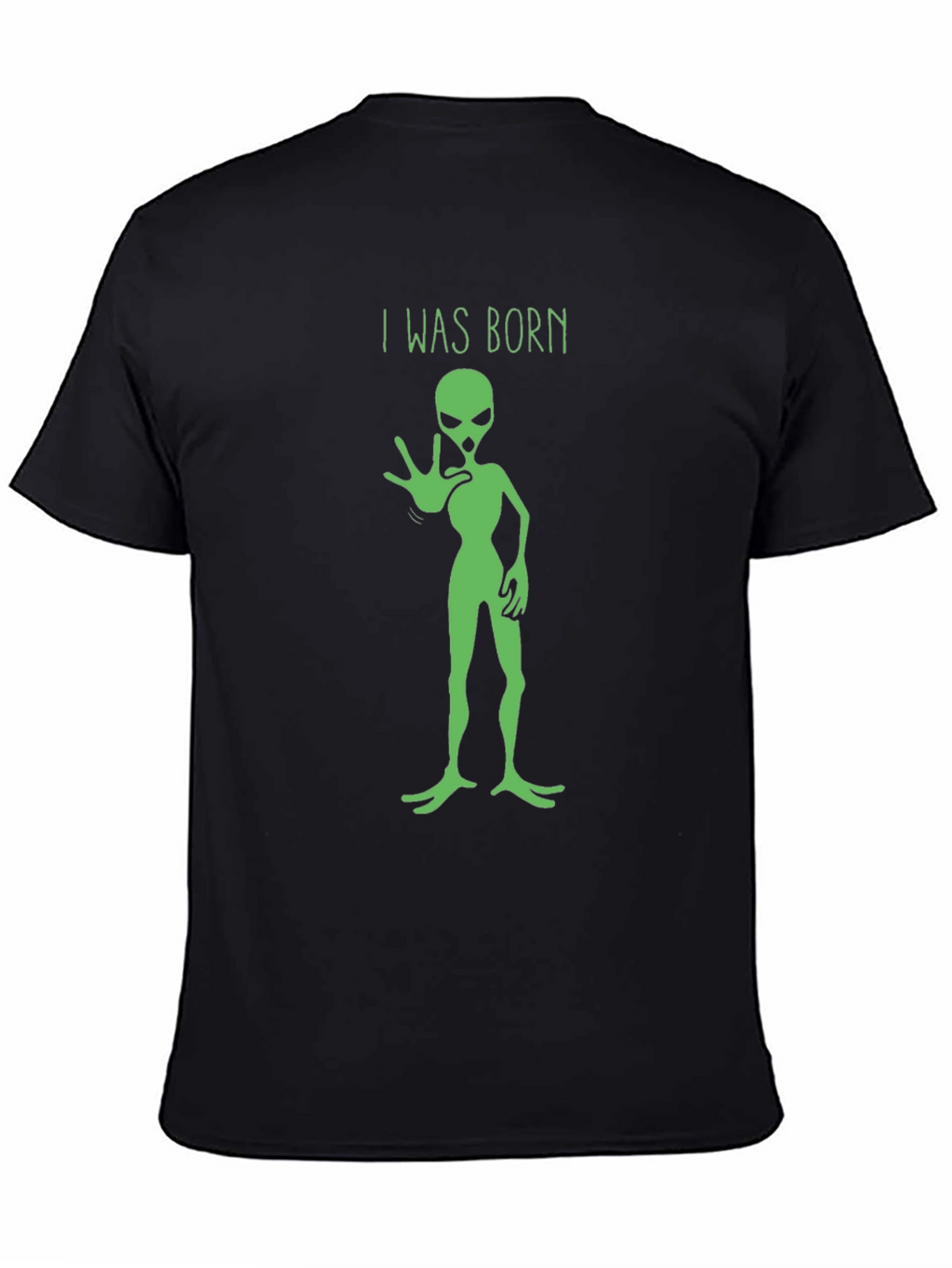 I Was Born Alien Graphic Tee - Black