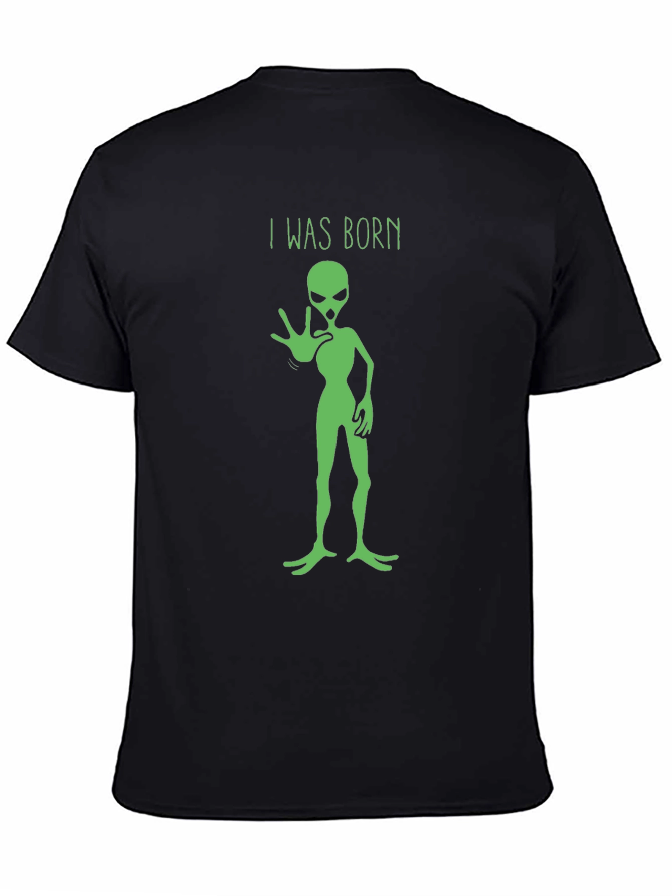 I Was Born Alien Graphic Tee - Black