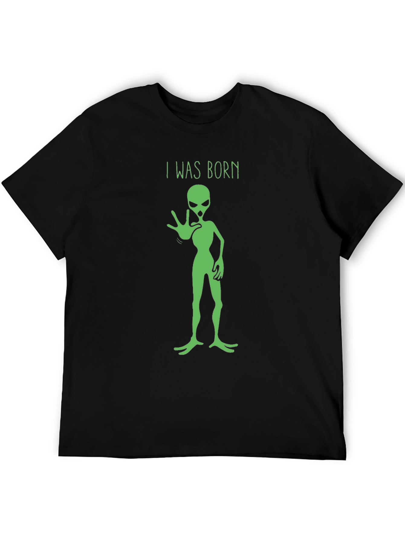 I Was Born Alien Graphic Tee - Black