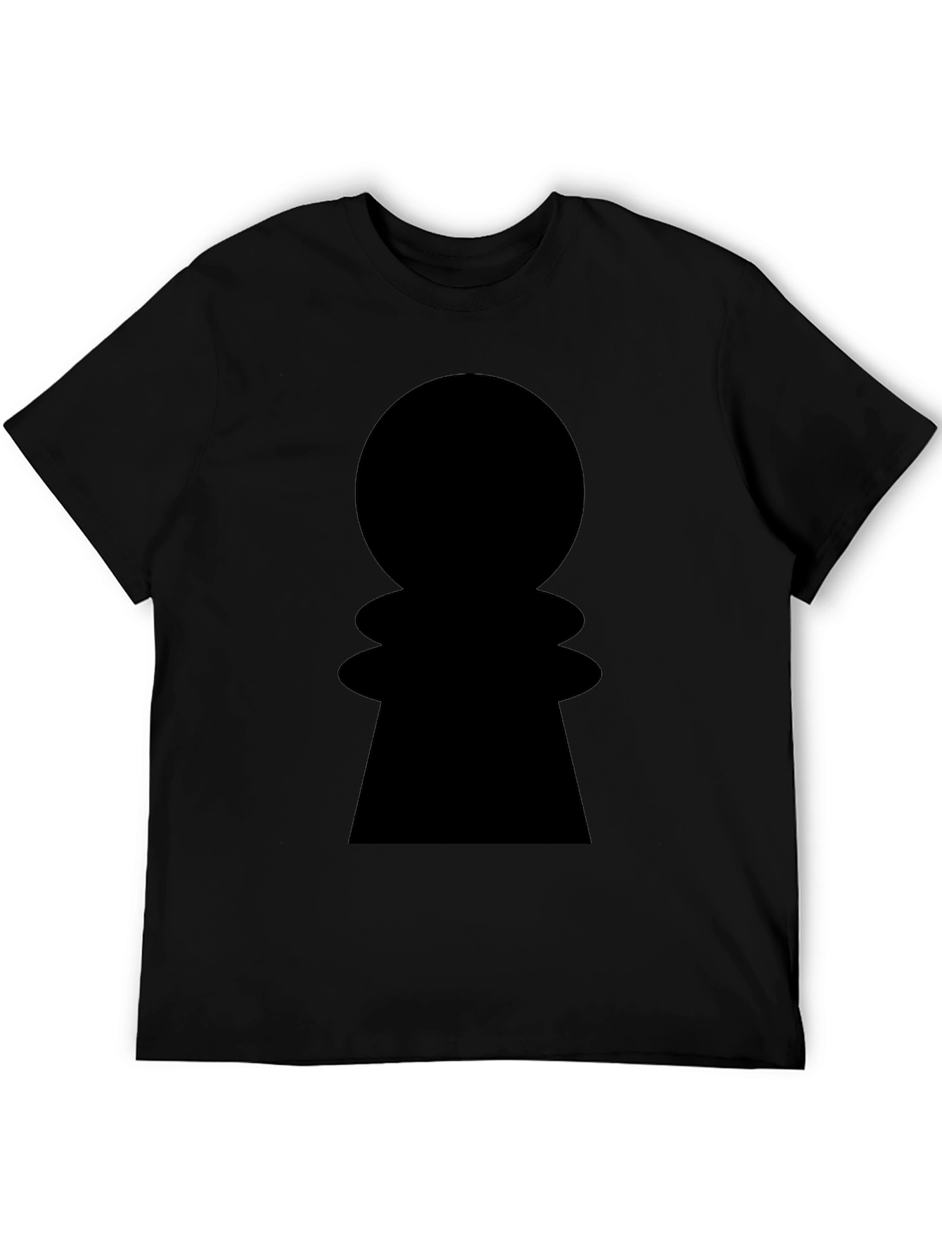Chess Pawn Graphic Tee - Stylish Black Cotton Shirt
