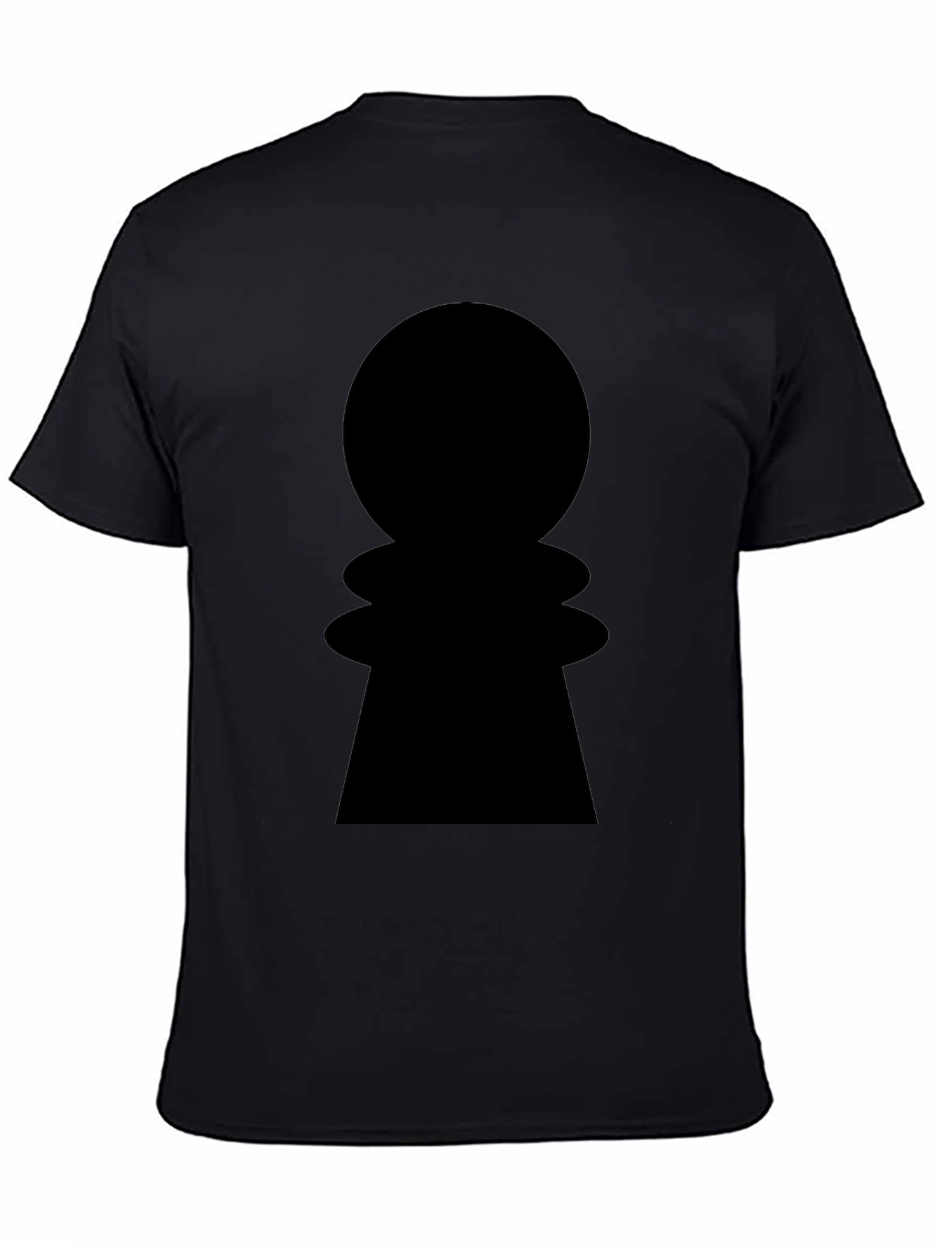 Chess Pawn Graphic Tee - Stylish Black Cotton Shirt