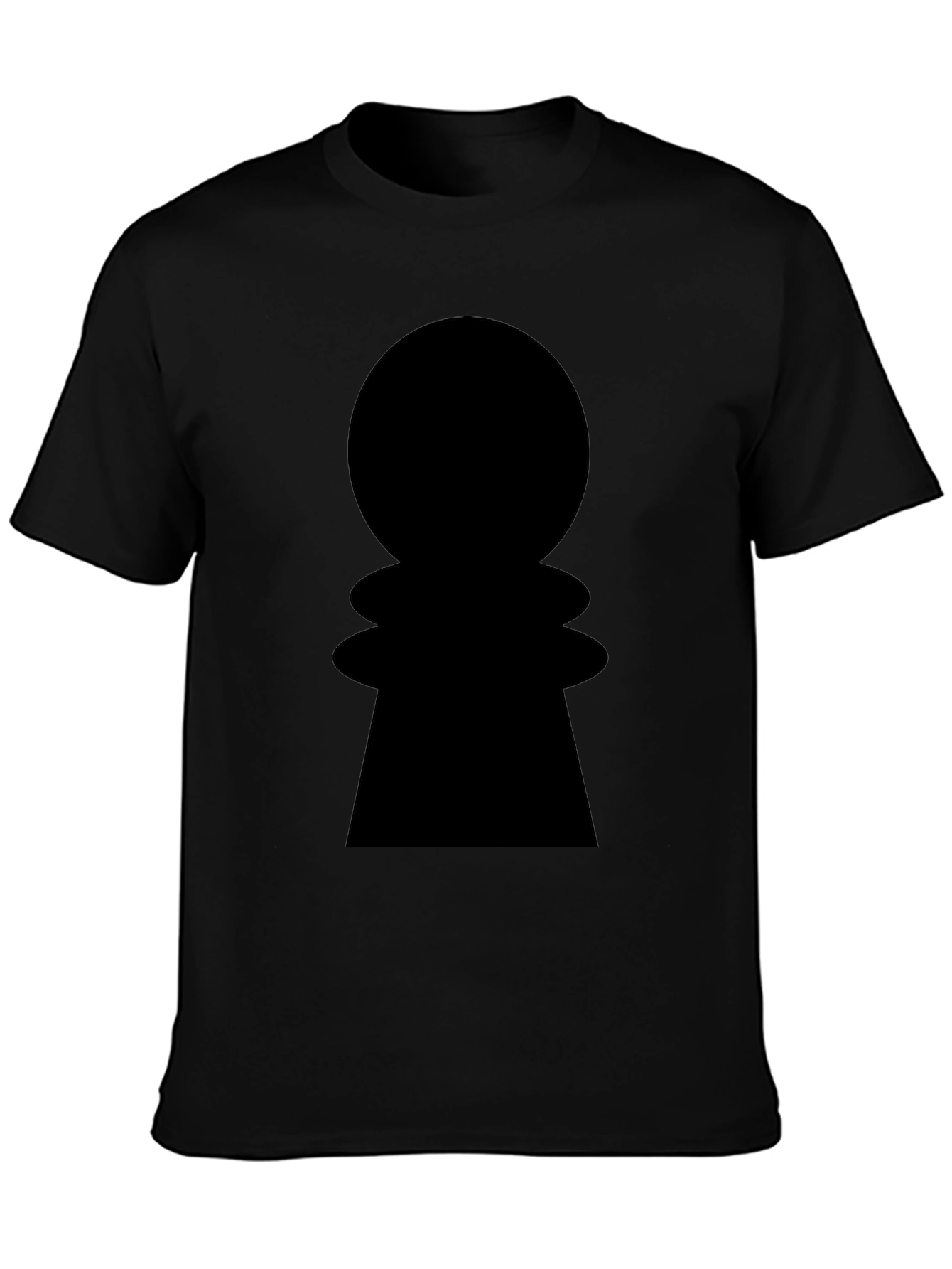 Chess Pawn Graphic Tee - Stylish Black Cotton Shirt