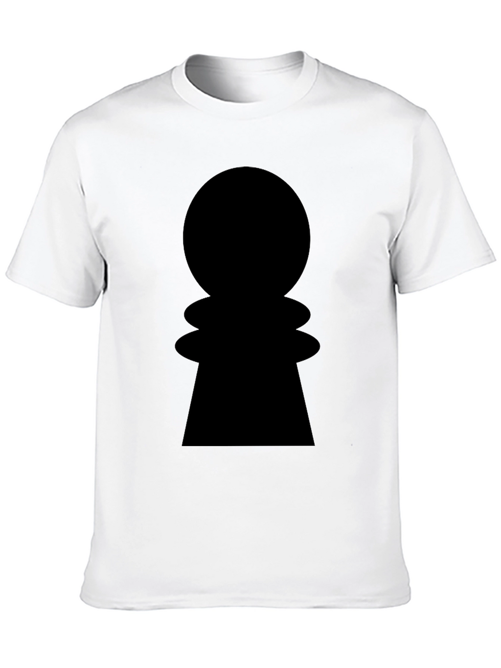 Chess Pawn Graphic Tee - Stylish Black Cotton Shirt