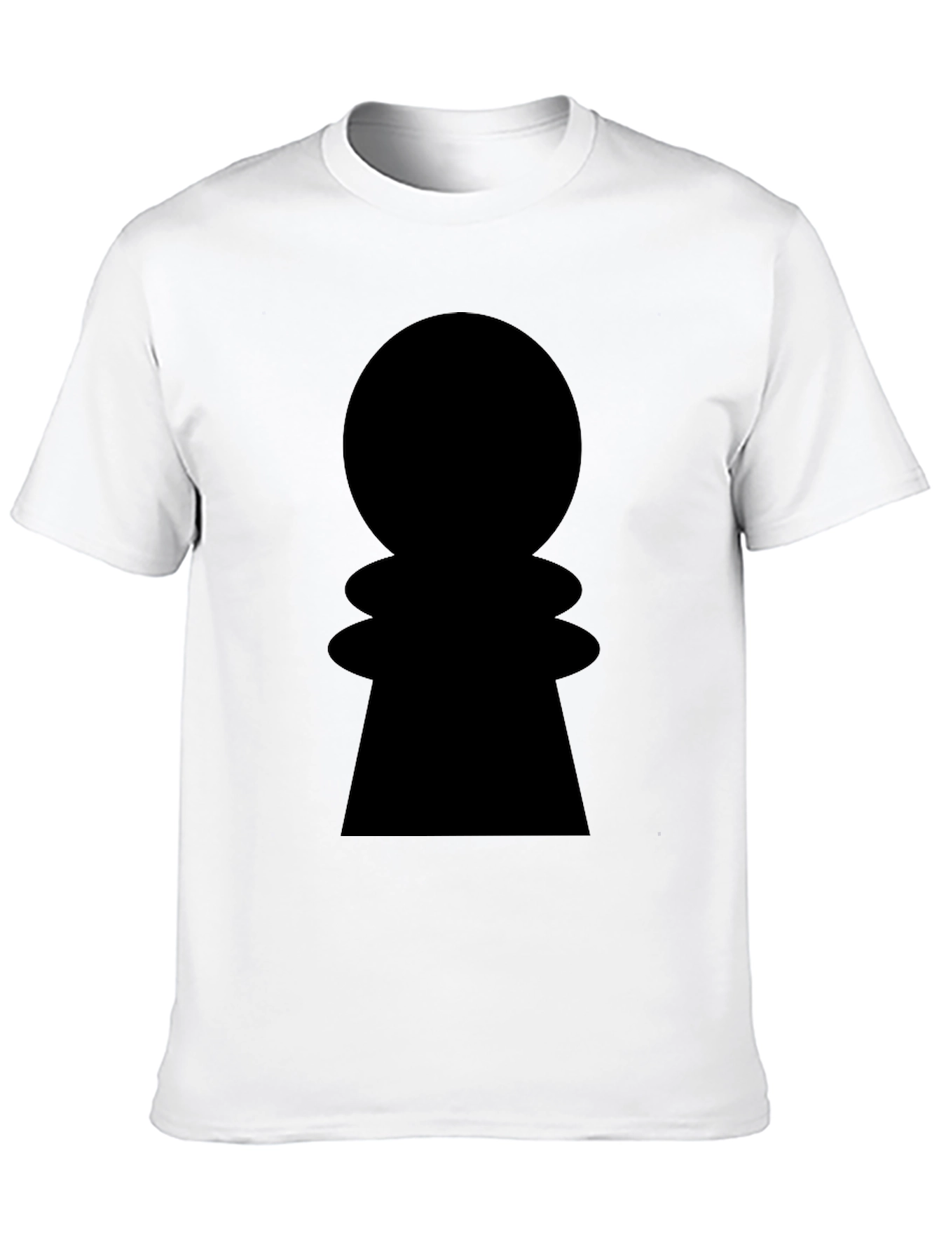 Chess Pawn Graphic Tee - Stylish Black Cotton Shirt