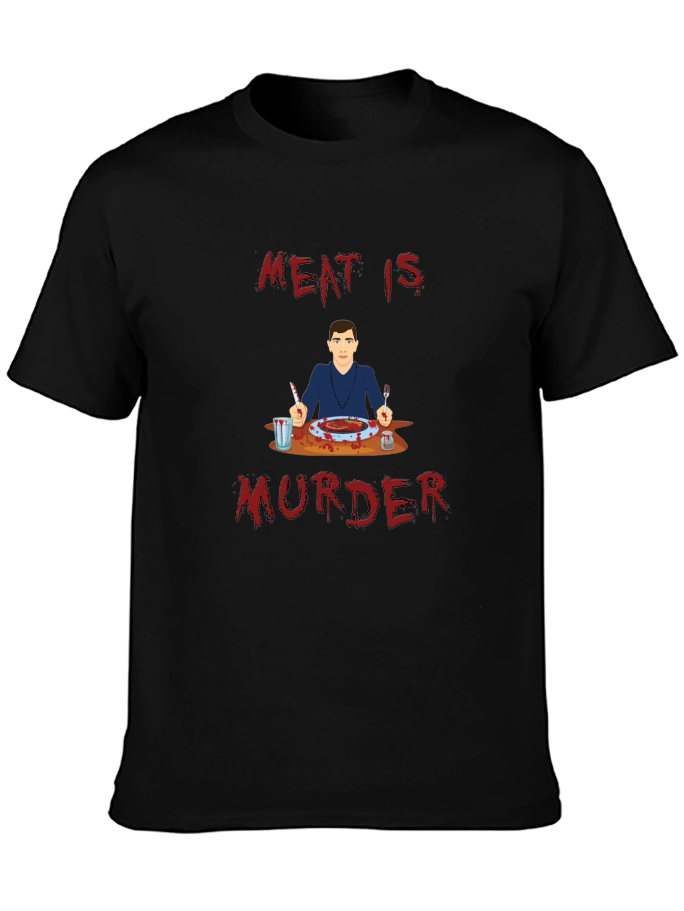 Meat is Murder T-Shirt - Graphic Print Tee