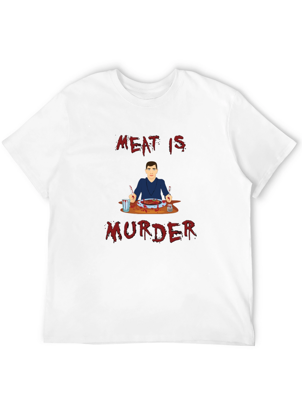 Meat is Murder T-Shirt - Graphic Print Tee