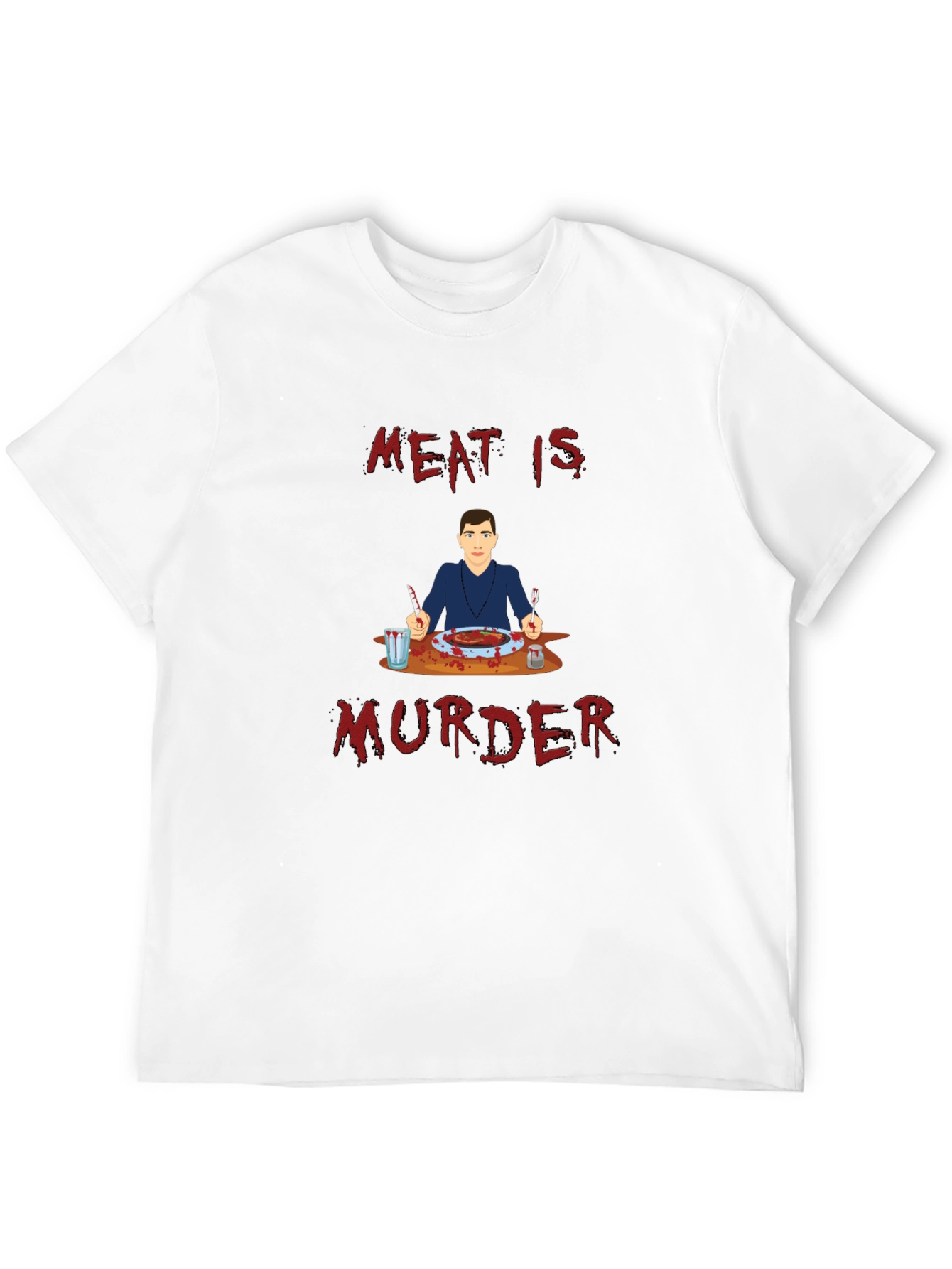 Meat is Murder T-Shirt - Graphic Print Tee