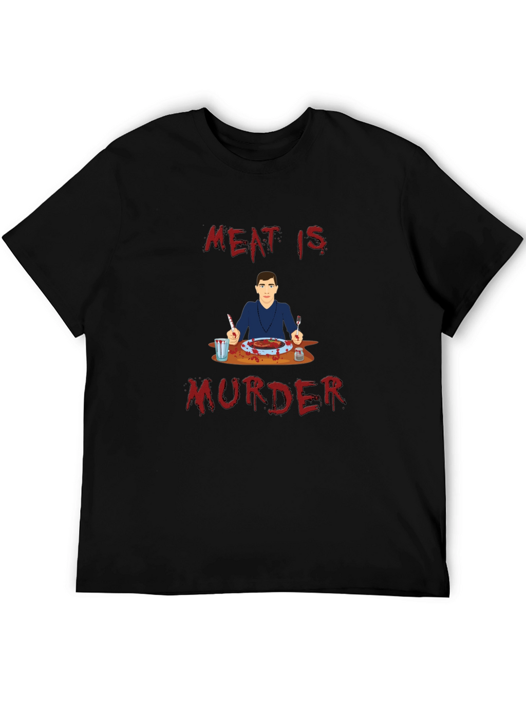 Meat is Murder T-Shirt - Graphic Print Tee