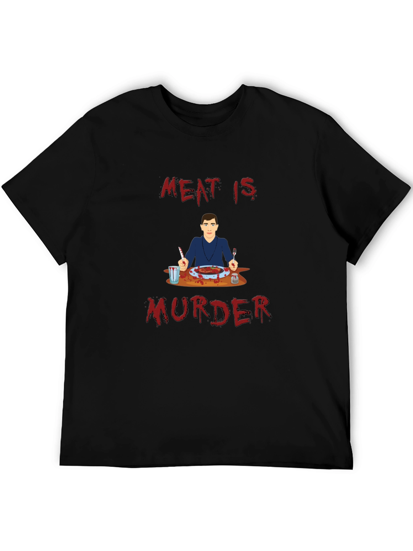 Meat is Murder T-Shirt - Graphic Print Tee