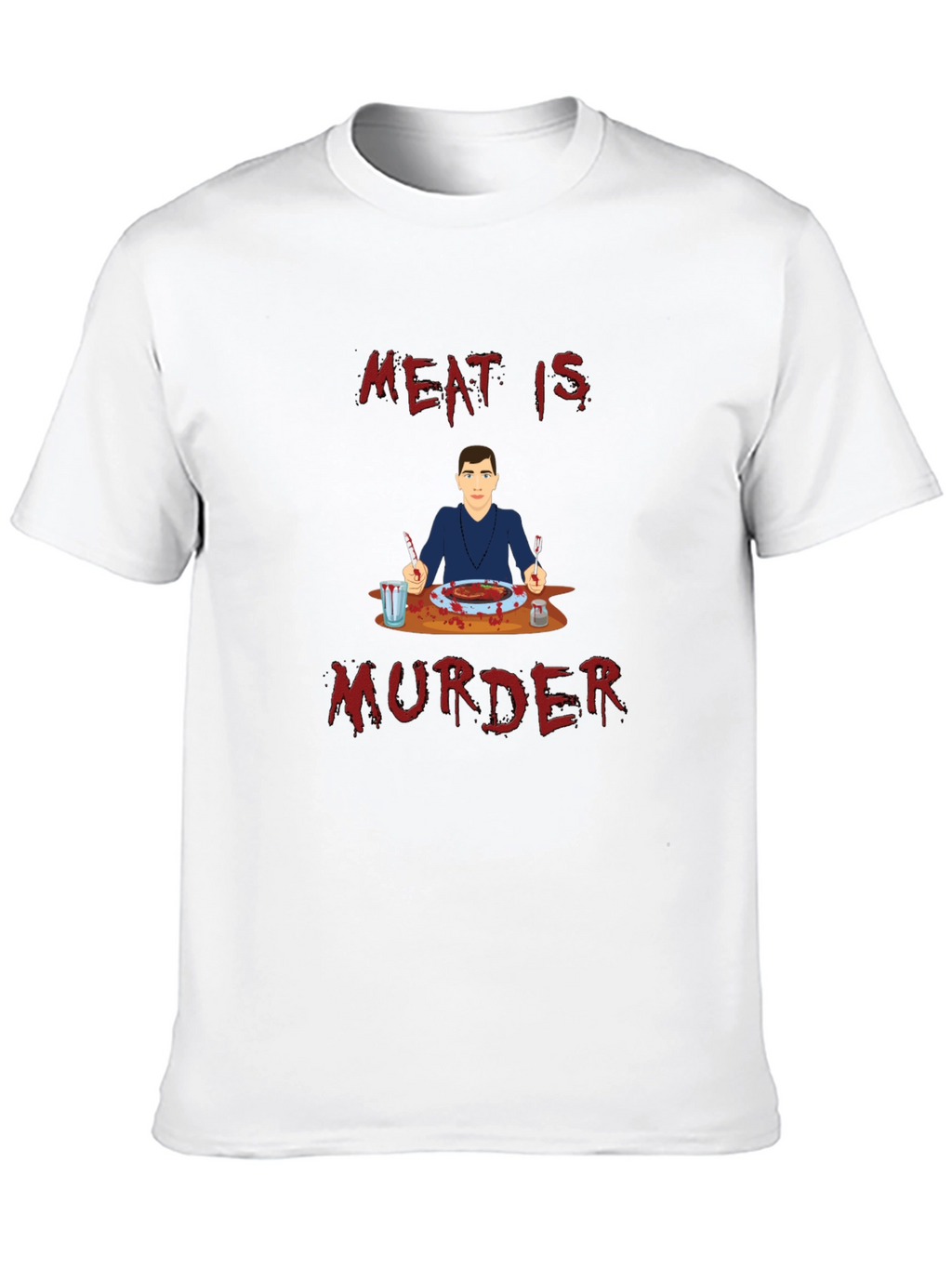 Meat is Murder T-Shirt - Graphic Print Tee