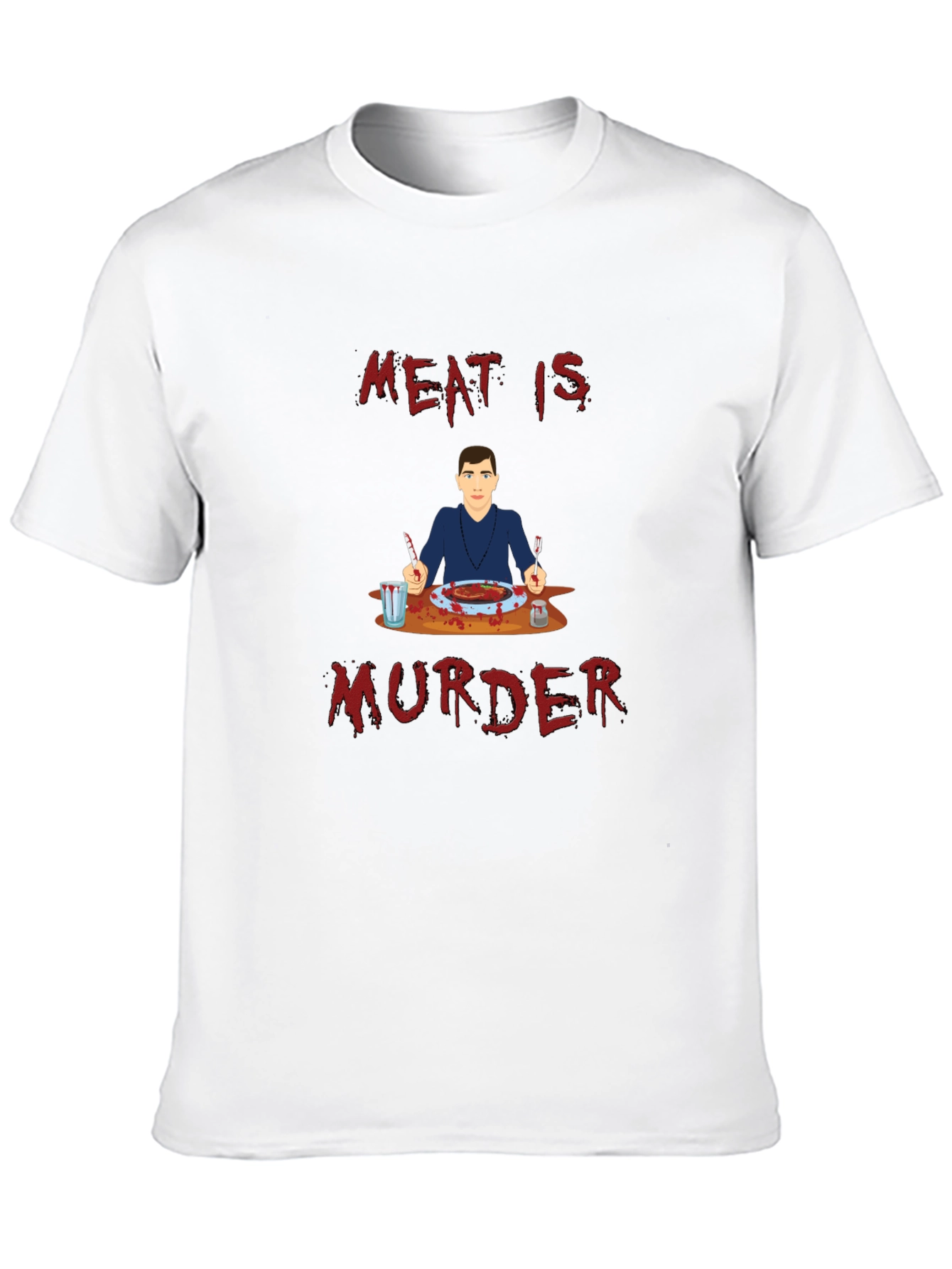 Meat is Murder T-Shirt - Graphic Print Tee