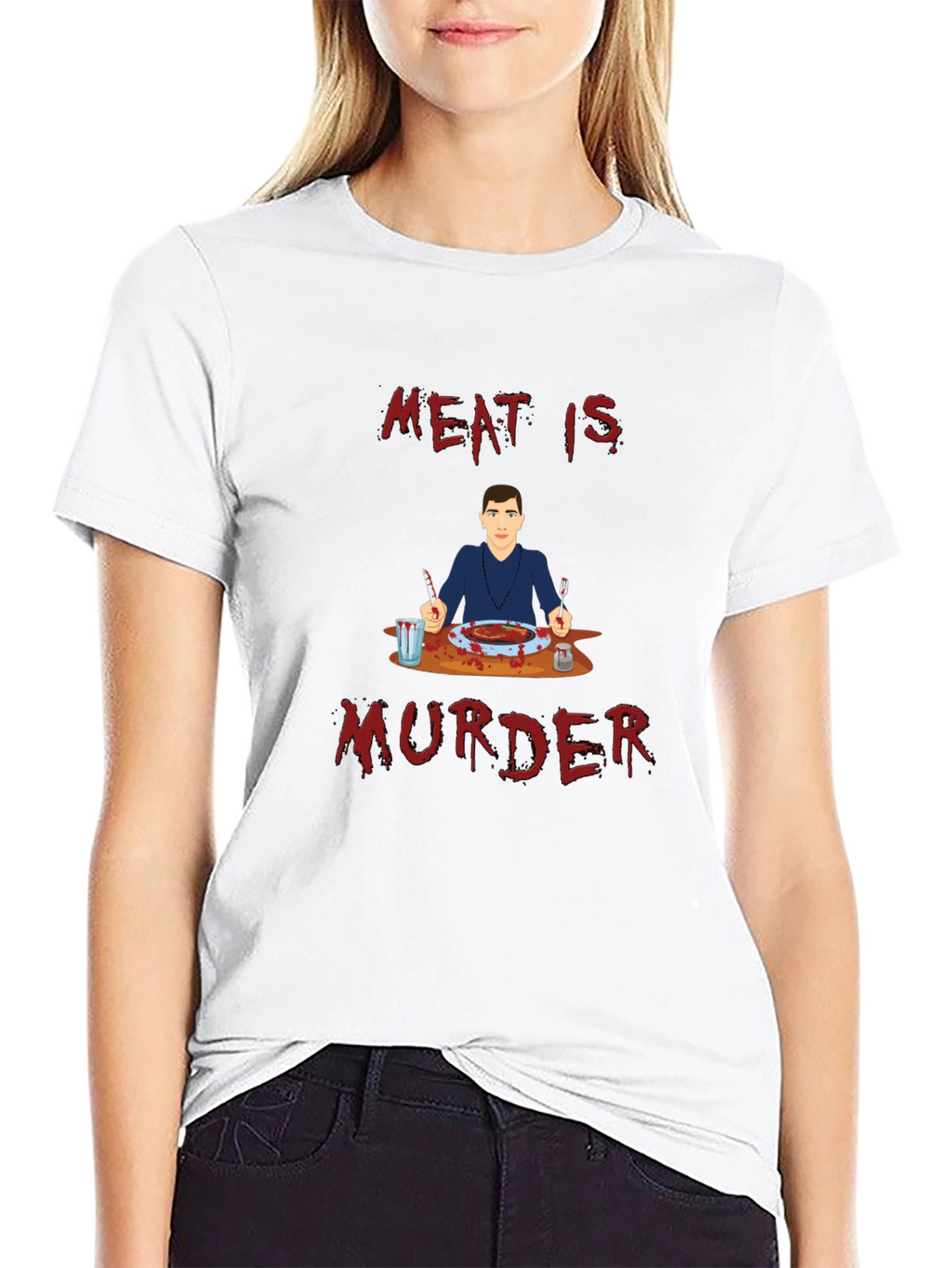Meat is Murder T-Shirt - Graphic Print Tee