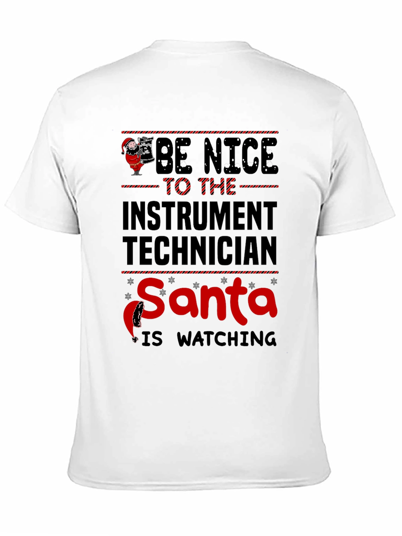Instrument Technician Santa Watching T-Shirt