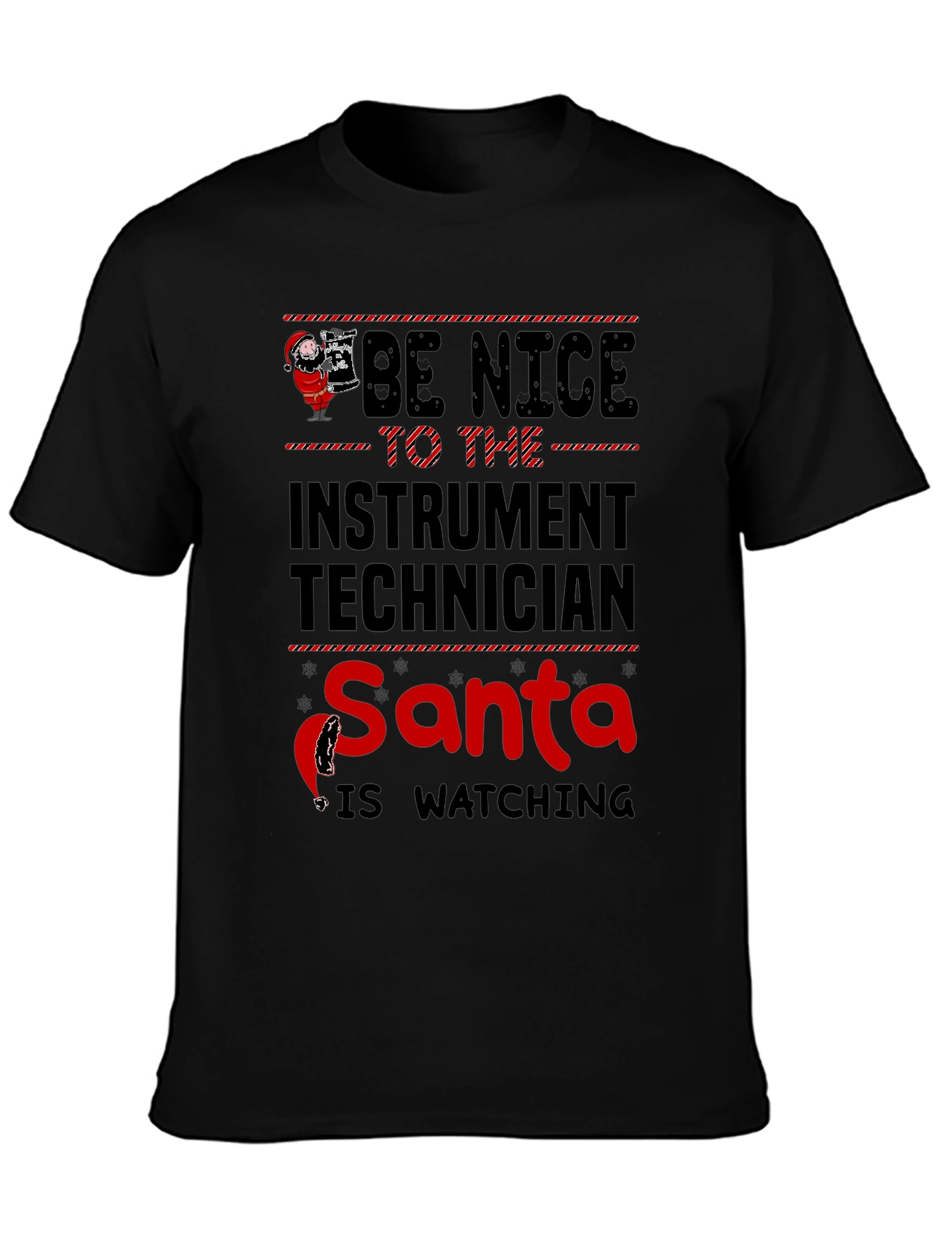 Instrument Technician Santa Watching T-Shirt