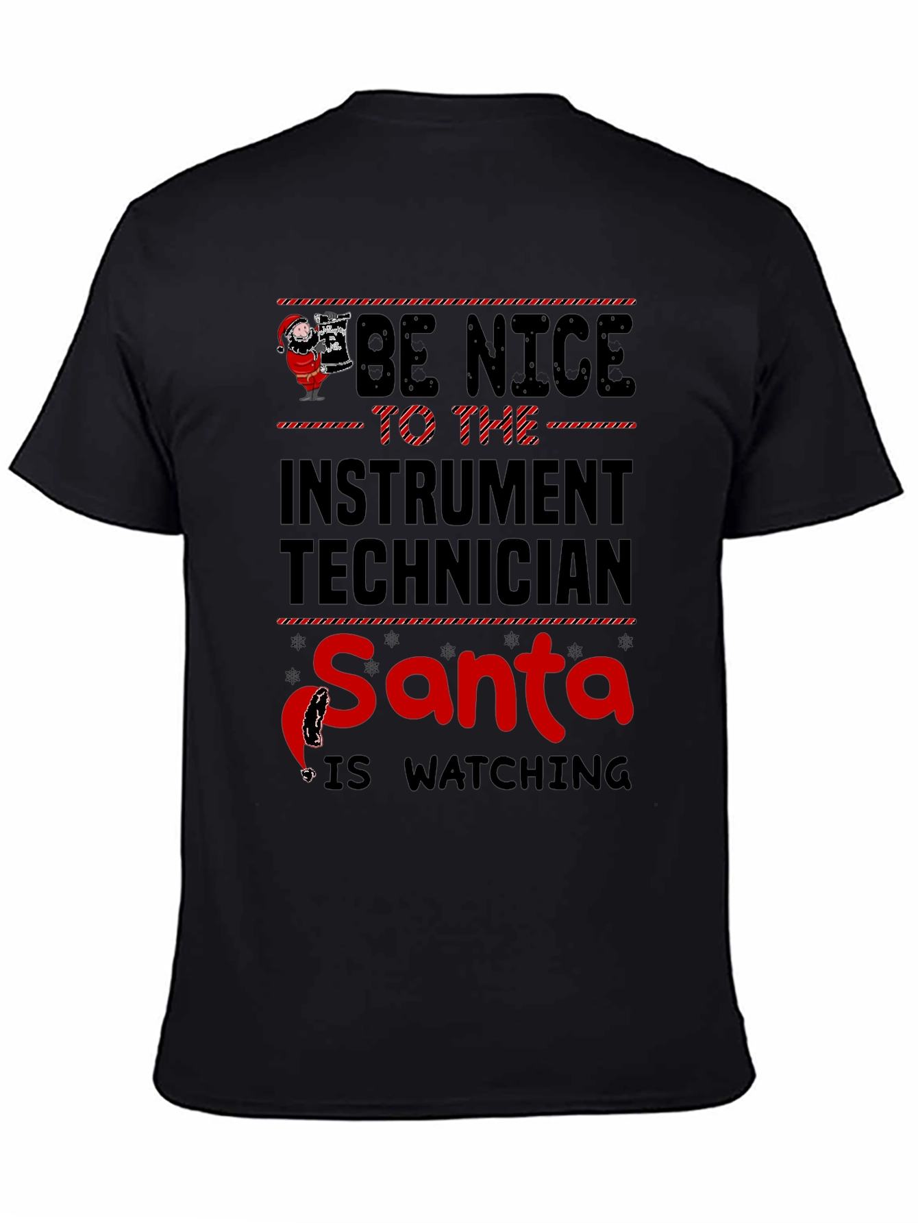 Instrument Technician Santa Watching T-Shirt