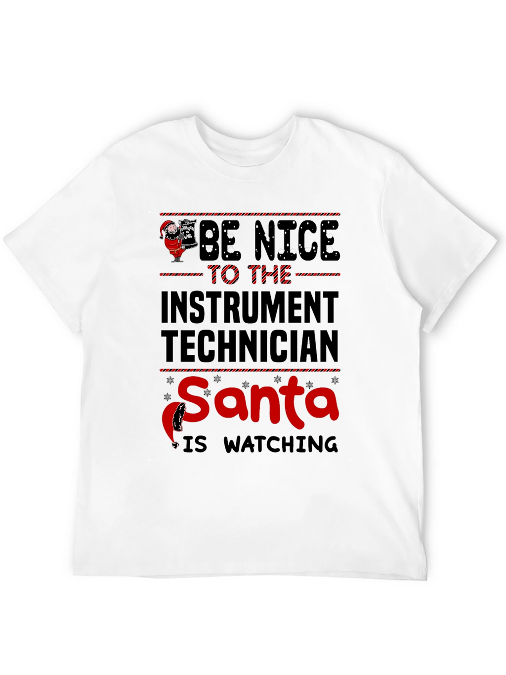 Instrument Technician Santa Watching T-Shirt
