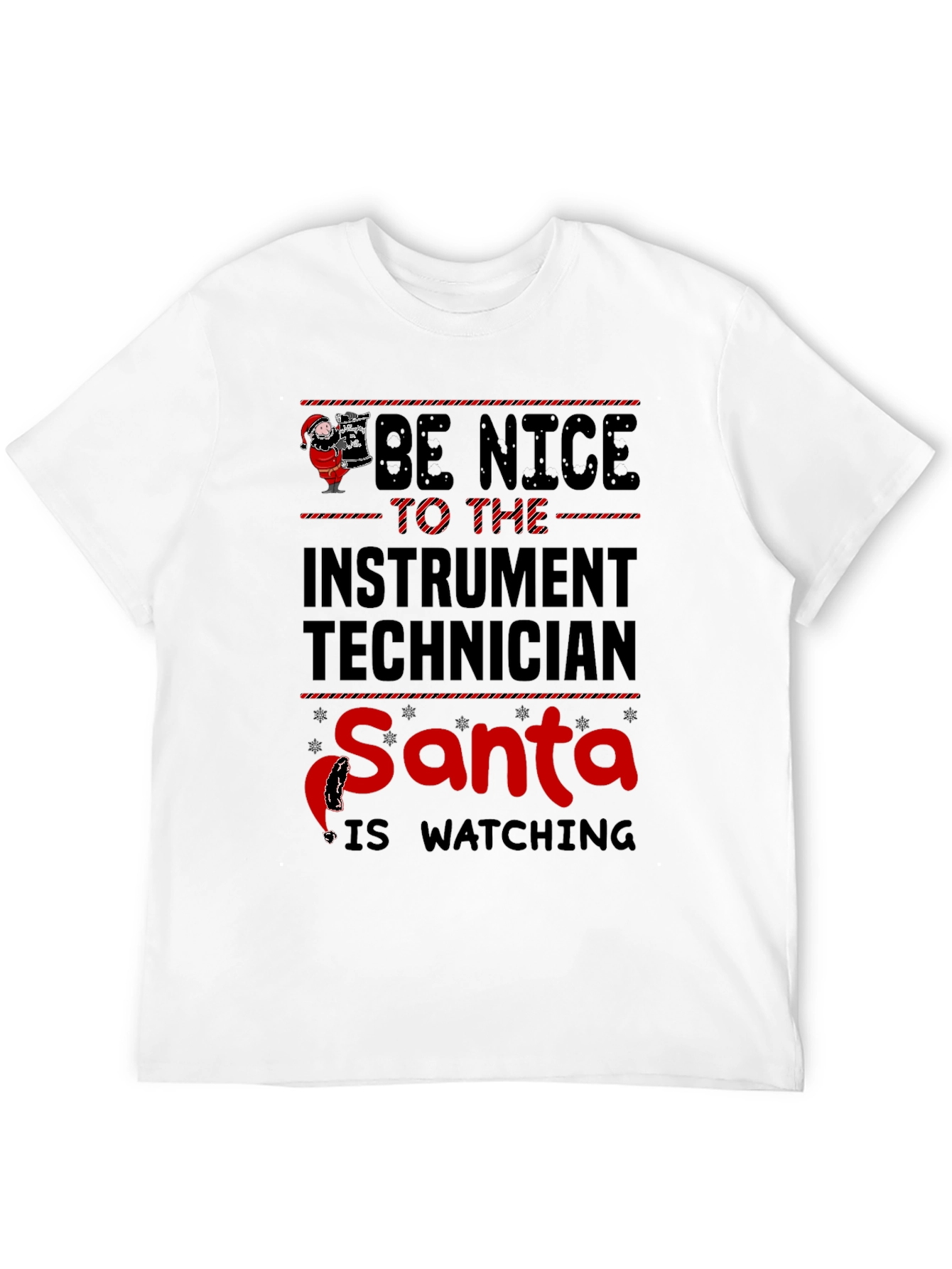 Instrument Technician Santa Watching T-Shirt