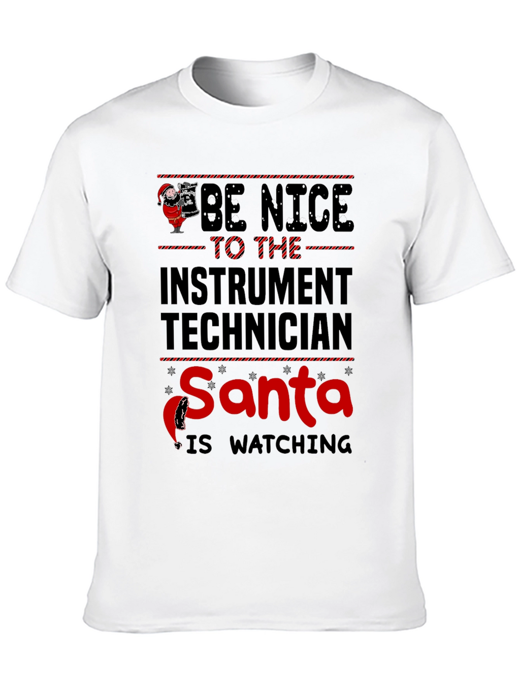 Instrument Technician Santa Watching T-Shirt