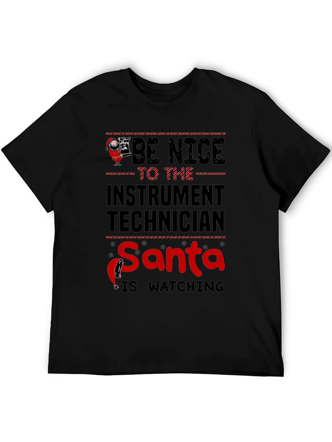 Instrument Technician Santa Watching T-Shirt