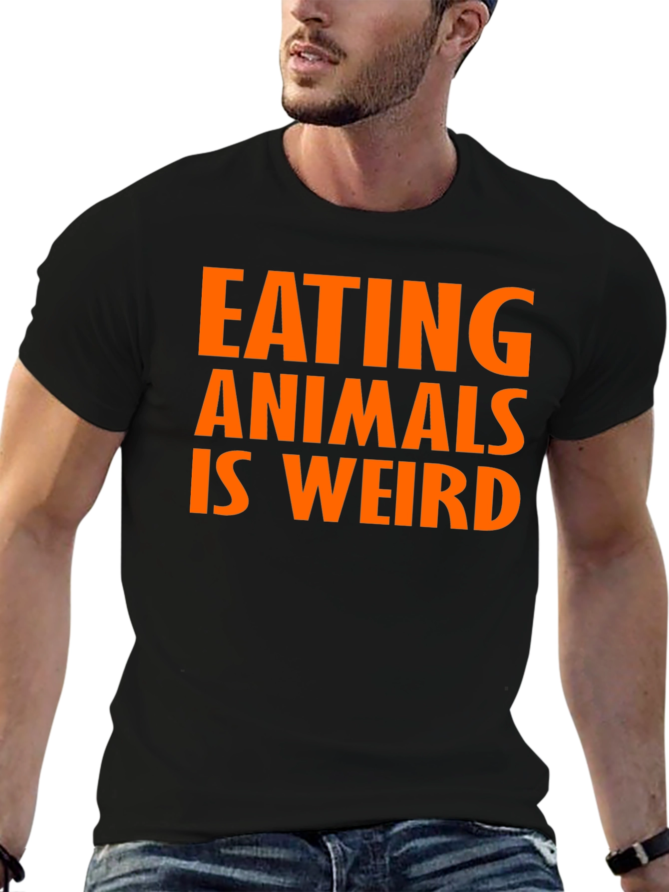 Eating Animals Is Weird T-Shirt - Vegan Message
