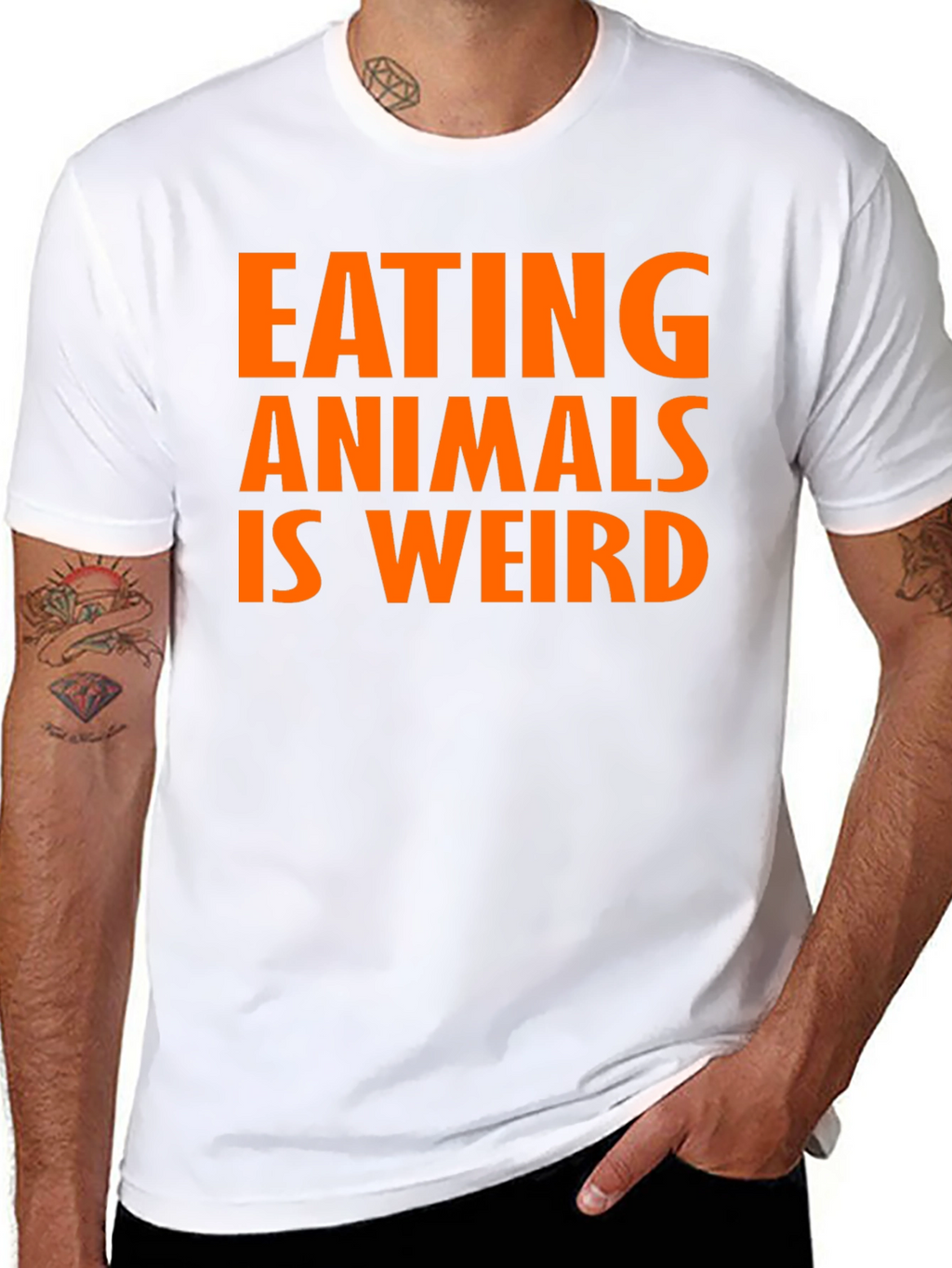 Eating Animals Is Weird T-Shirt - Vegan Message