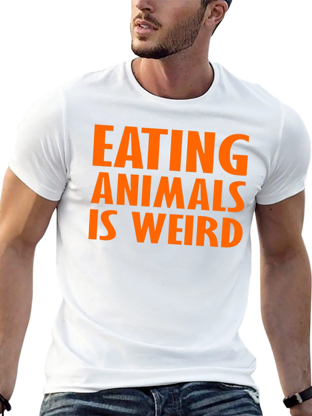 Eating Animals Is Weird T-Shirt - Vegan Message