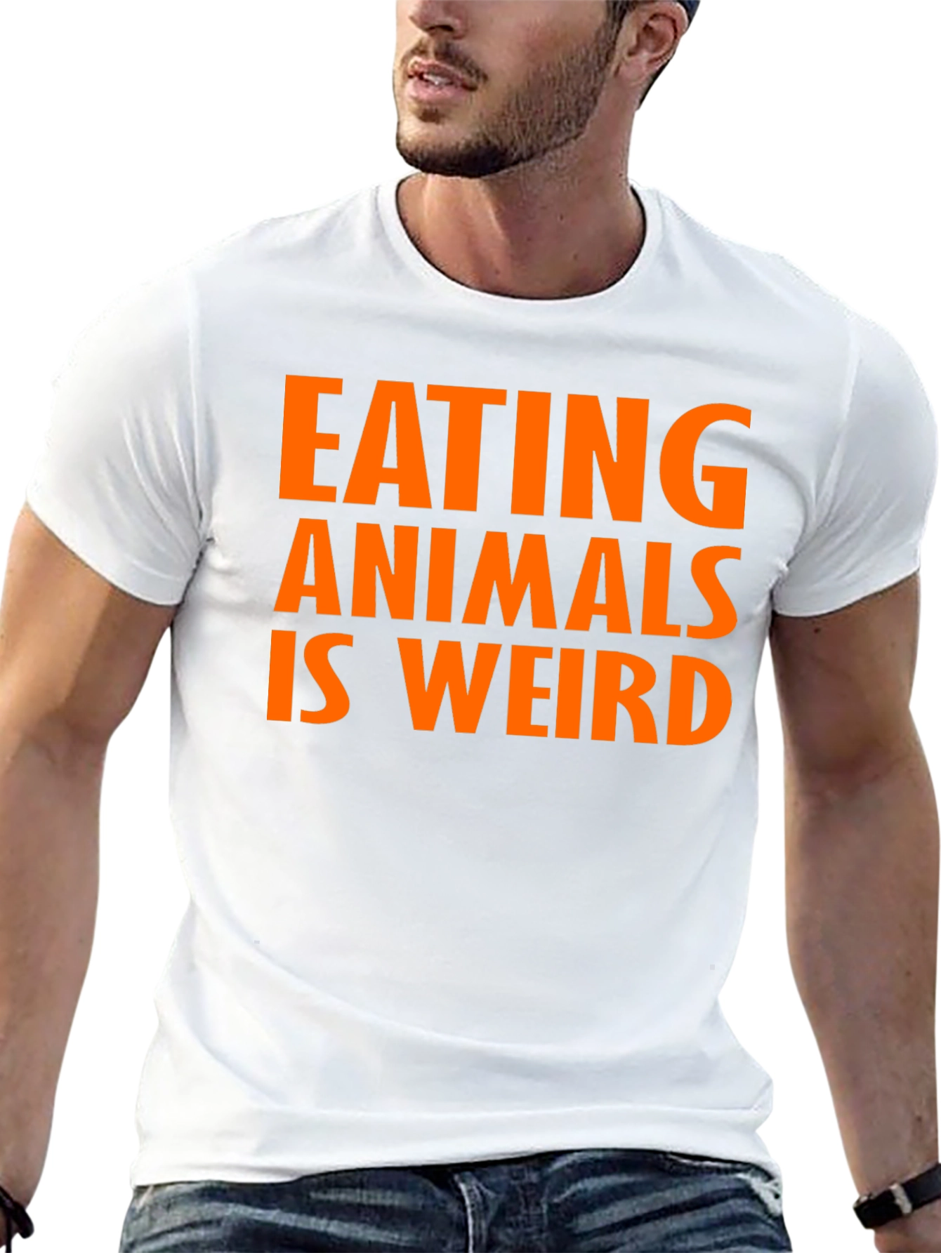 Eating Animals Is Weird T-Shirt - Vegan Message
