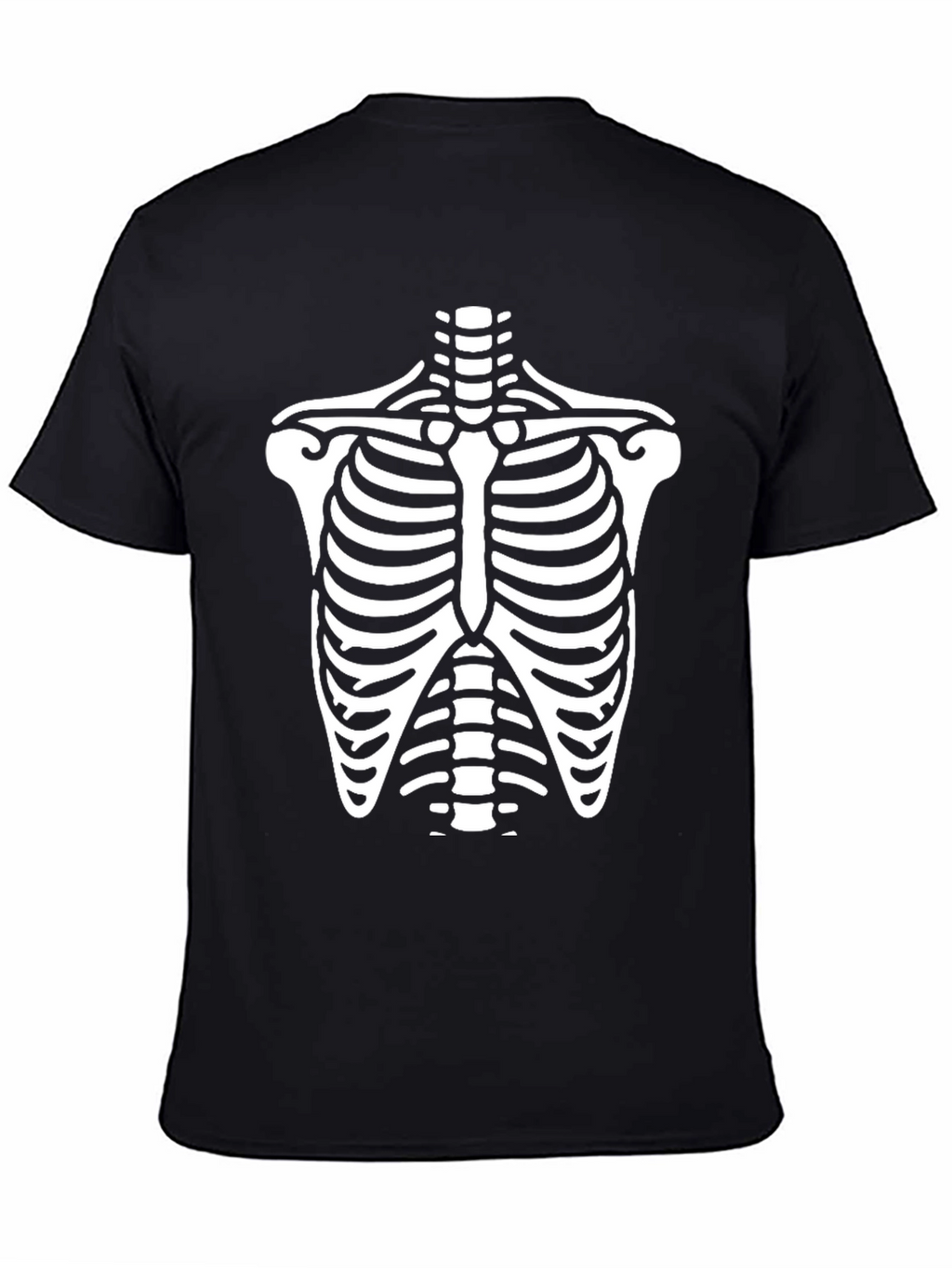 Skeleton Rib Cage Graphic Tee - Halloween T-Shirt