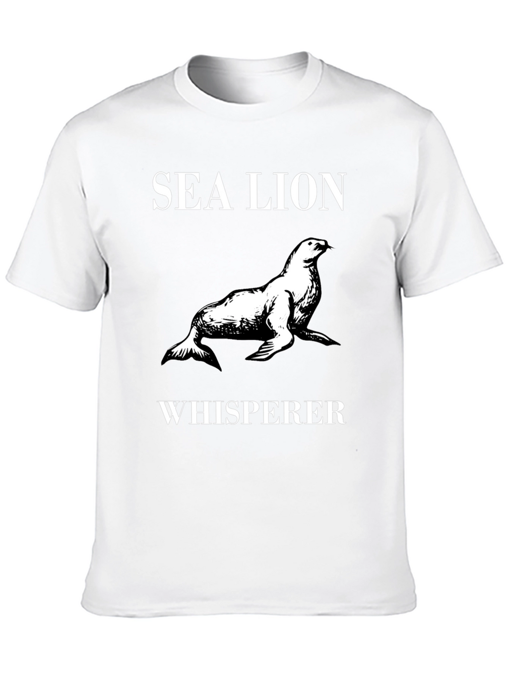 Sea Lion Whisperer Graphic Tee - Black Cotton T-Shirt