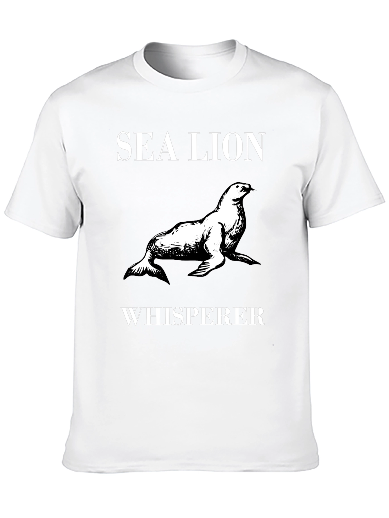 Sea Lion Whisperer Graphic Tee - Black Cotton T-Shirt