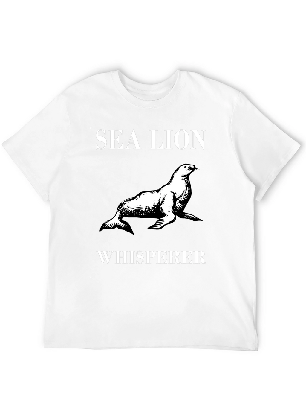 Sea Lion Whisperer Graphic Tee - Black Cotton T-Shirt