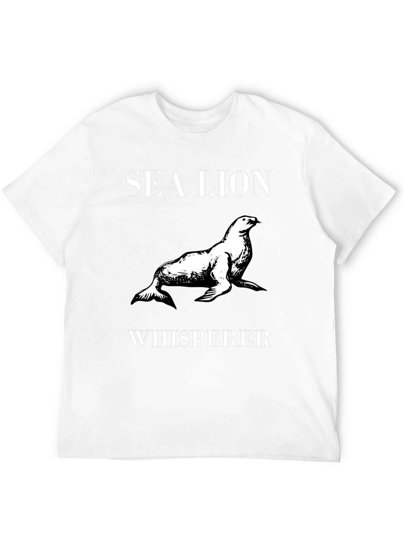 Sea Lion Whisperer Graphic Tee - Black Cotton T-Shirt