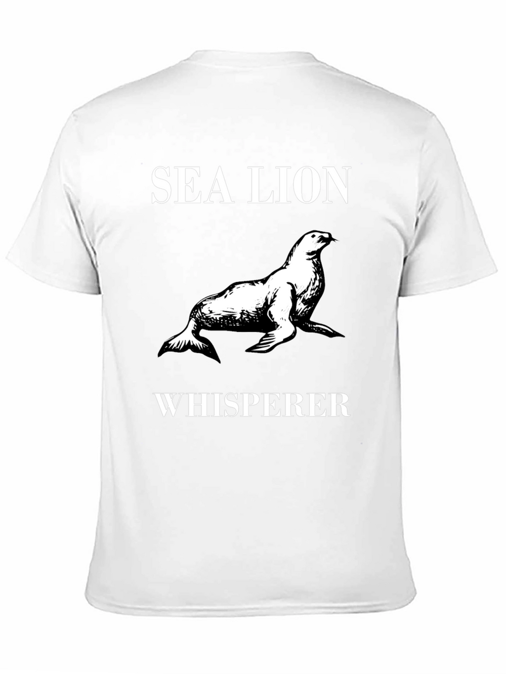 Sea Lion Whisperer Graphic Tee - Black Cotton T-Shirt