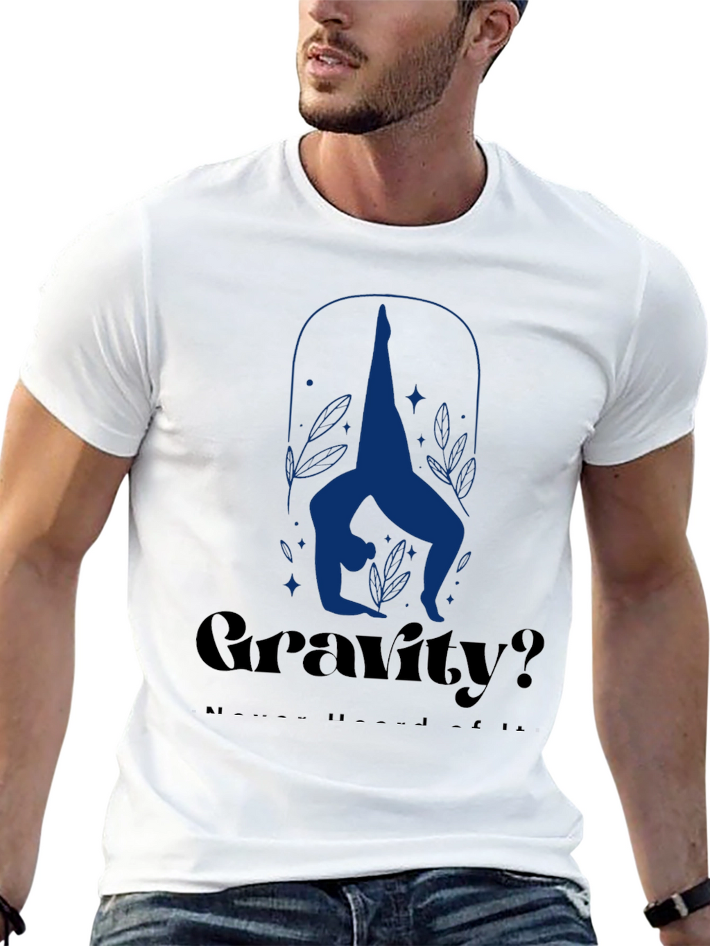 Gravity? Yoga Pose Graphic Tee - Black