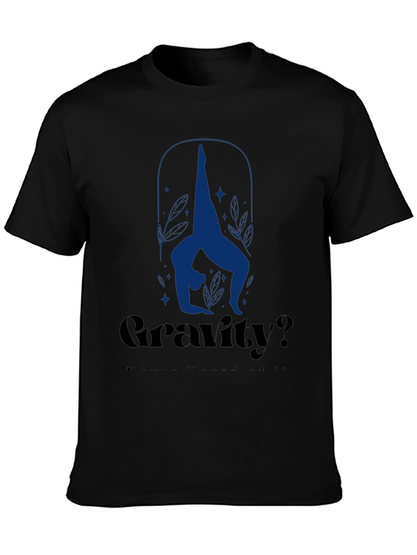Gravity? Yoga Pose Graphic Tee - Black