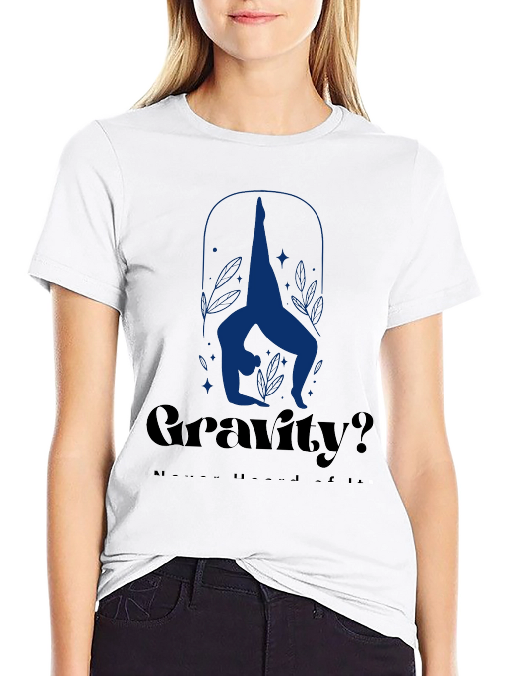 Gravity? Yoga Pose Graphic Tee - Black