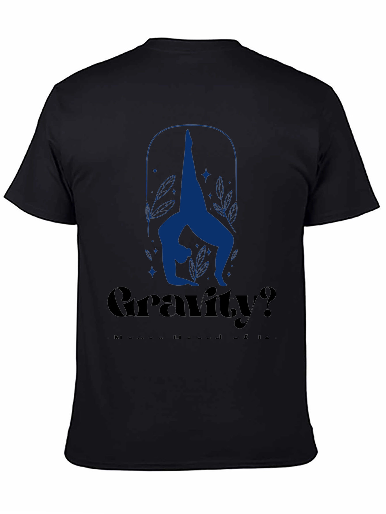 Gravity? Yoga Pose Graphic Tee - Black
