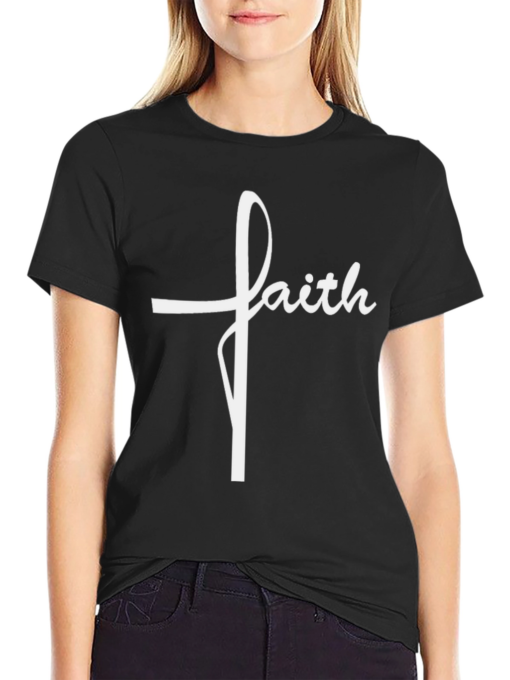 Faith Cross Graphic T-Shirt - Religious Tee